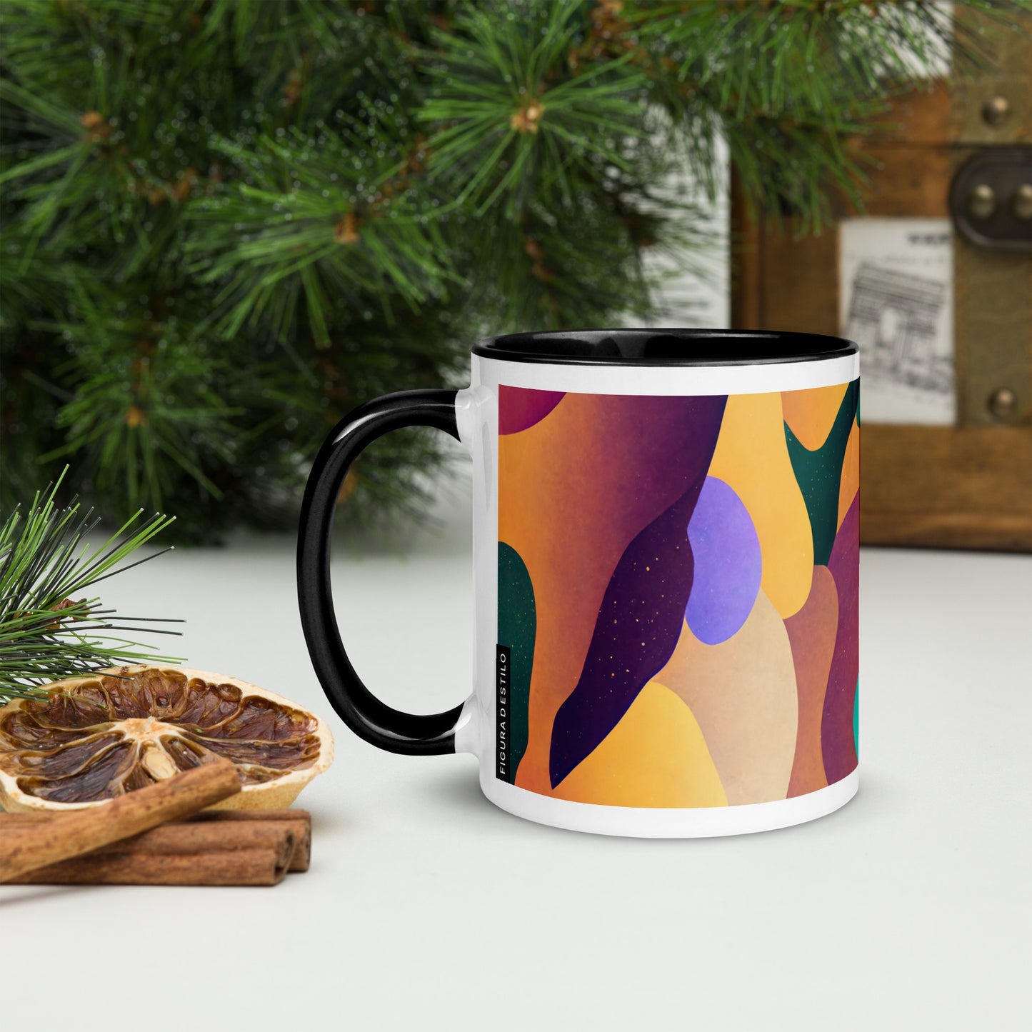 Water Lily Ceramic Mug with Color Inside