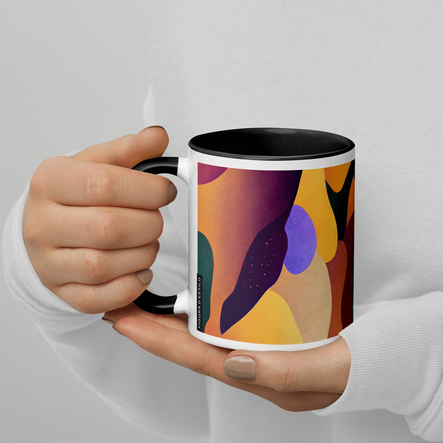 Water Lily Ceramic Mug with Color Inside