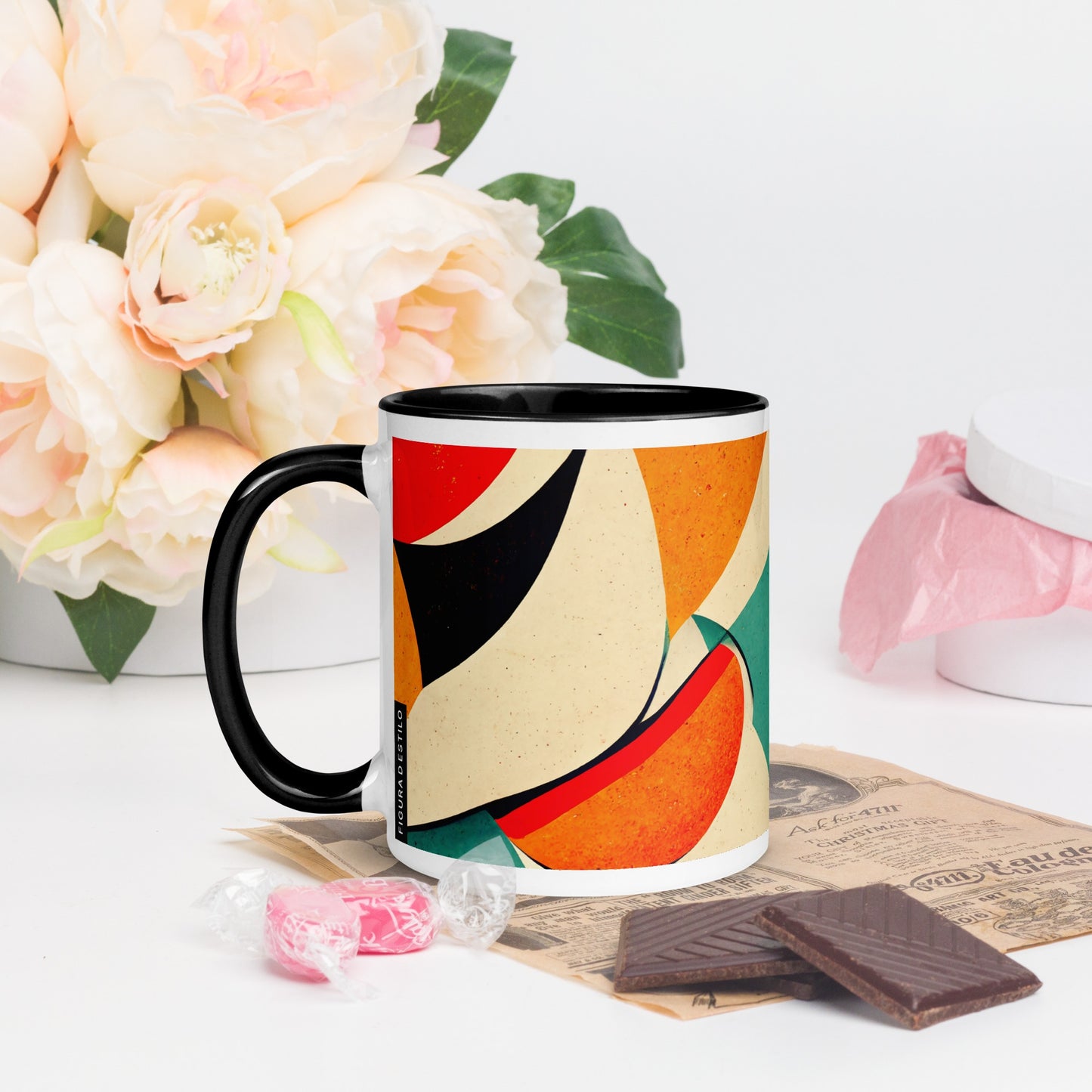 Water Loaf Ceramic Mug with Color Inside