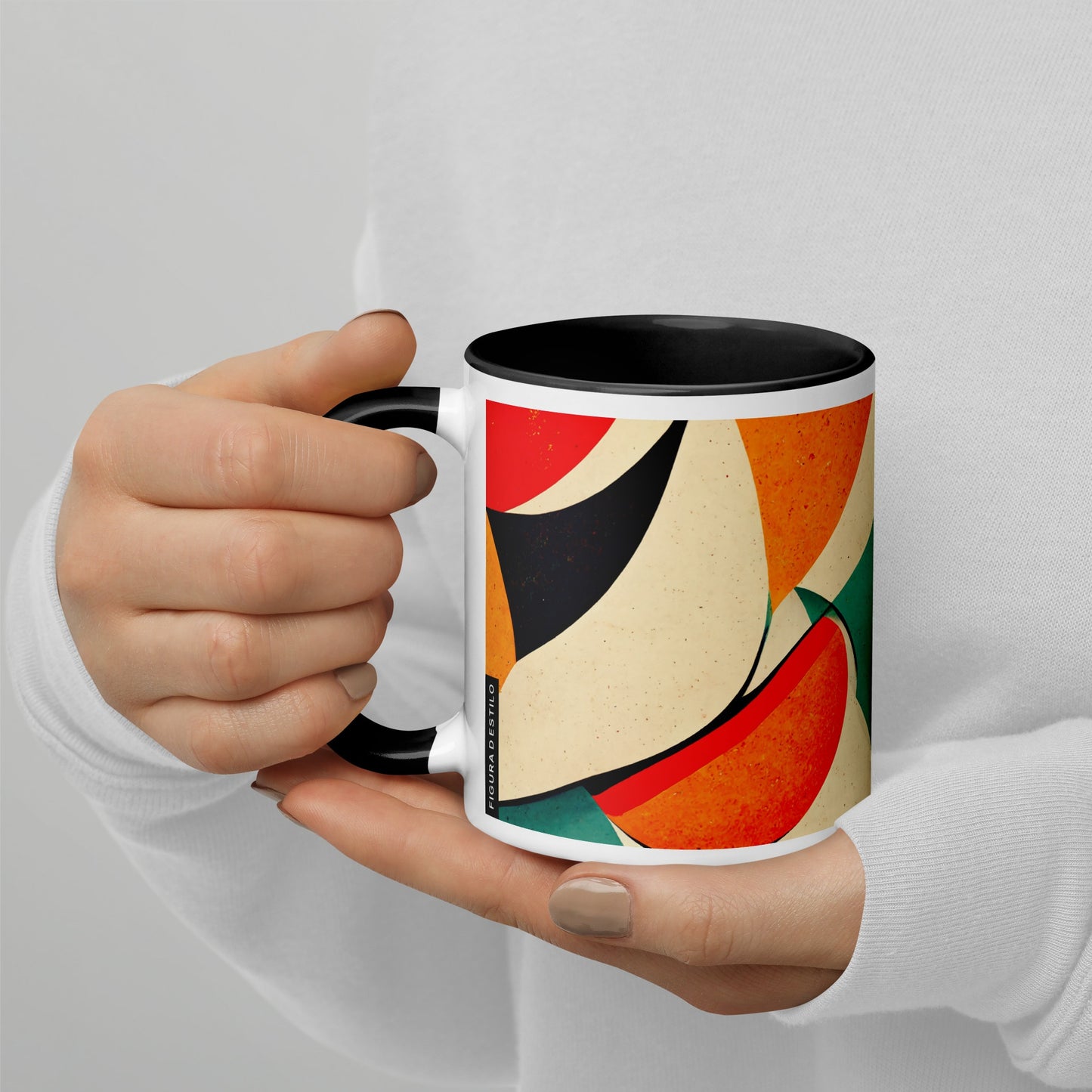 Water Loaf Ceramic Mug with Color Inside