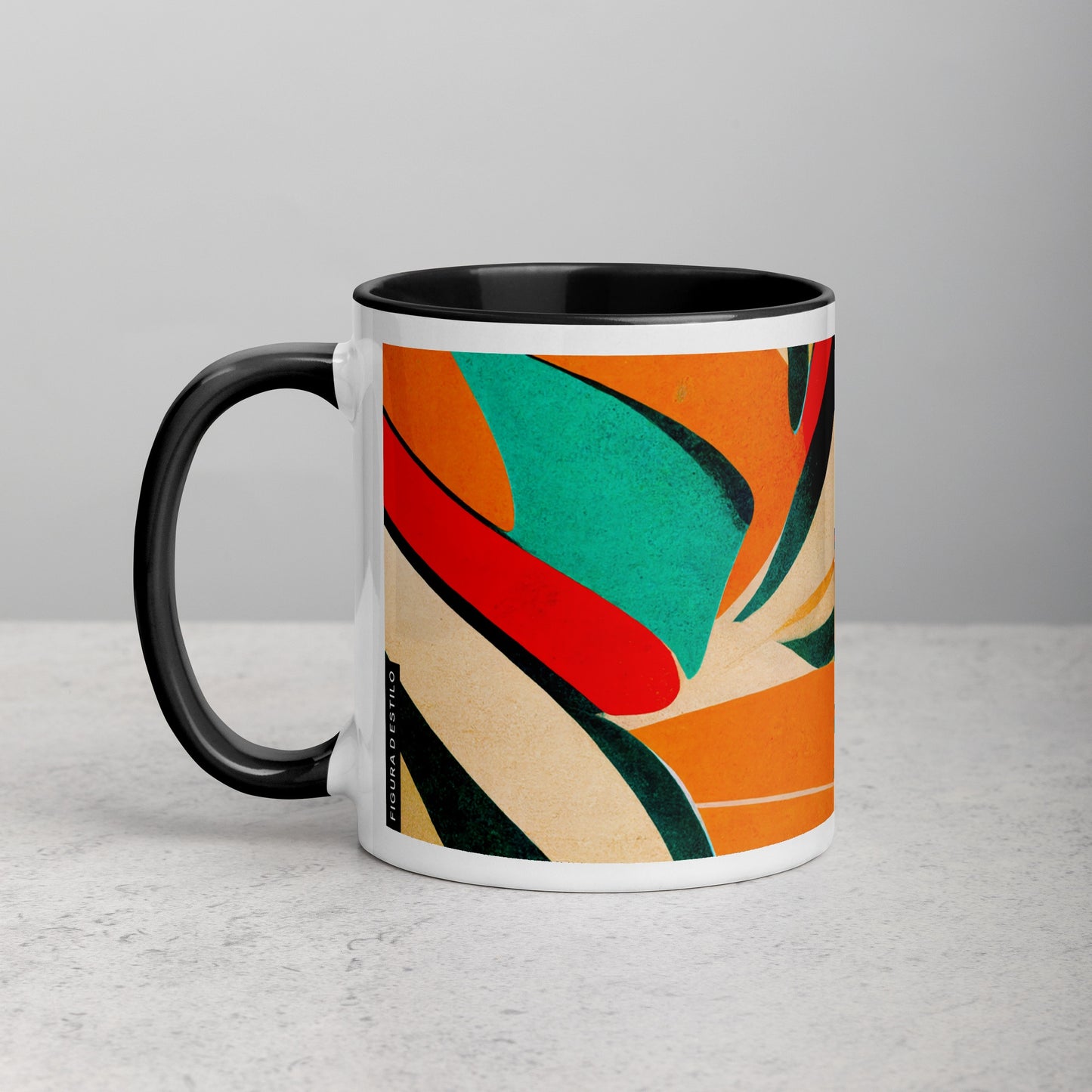 Hot Forest Ceramic Mug with Color Inside