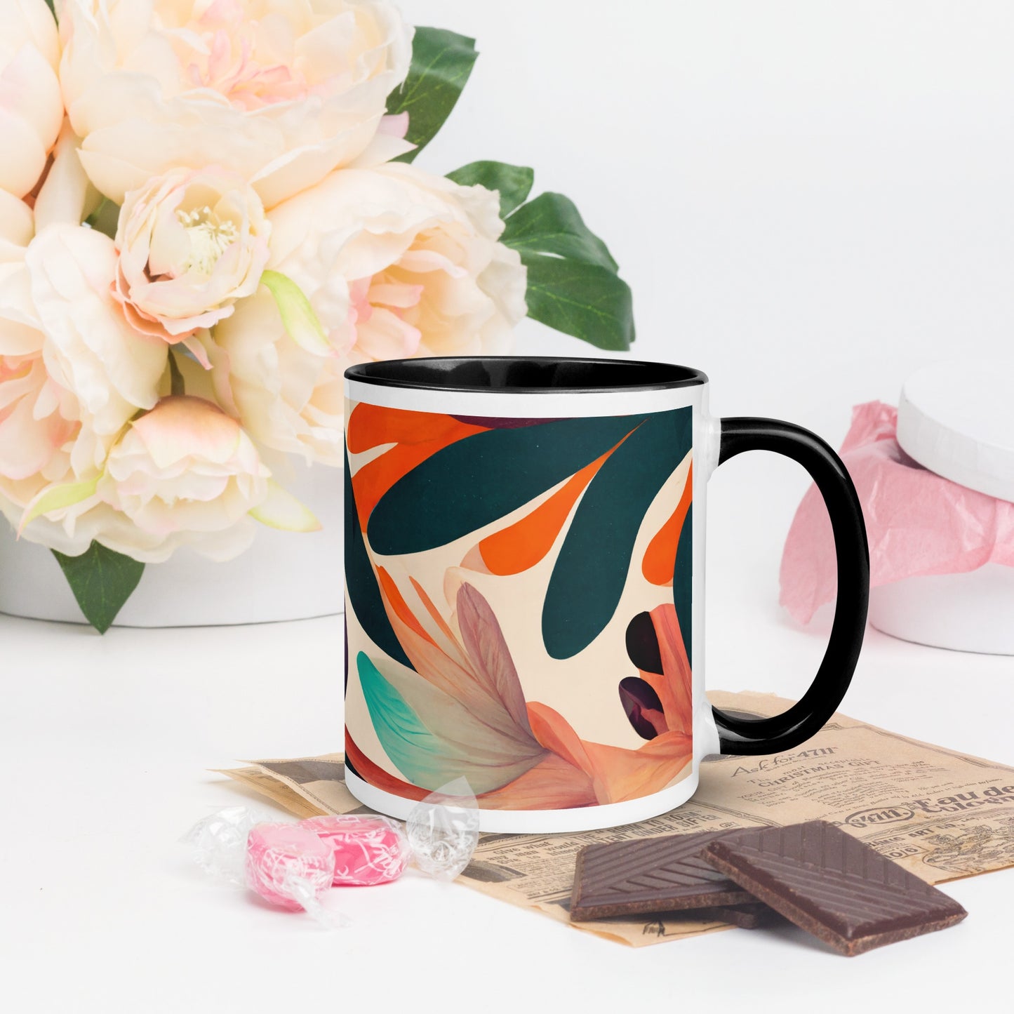 Magic Garden Ceramic Mug with Color Inside
