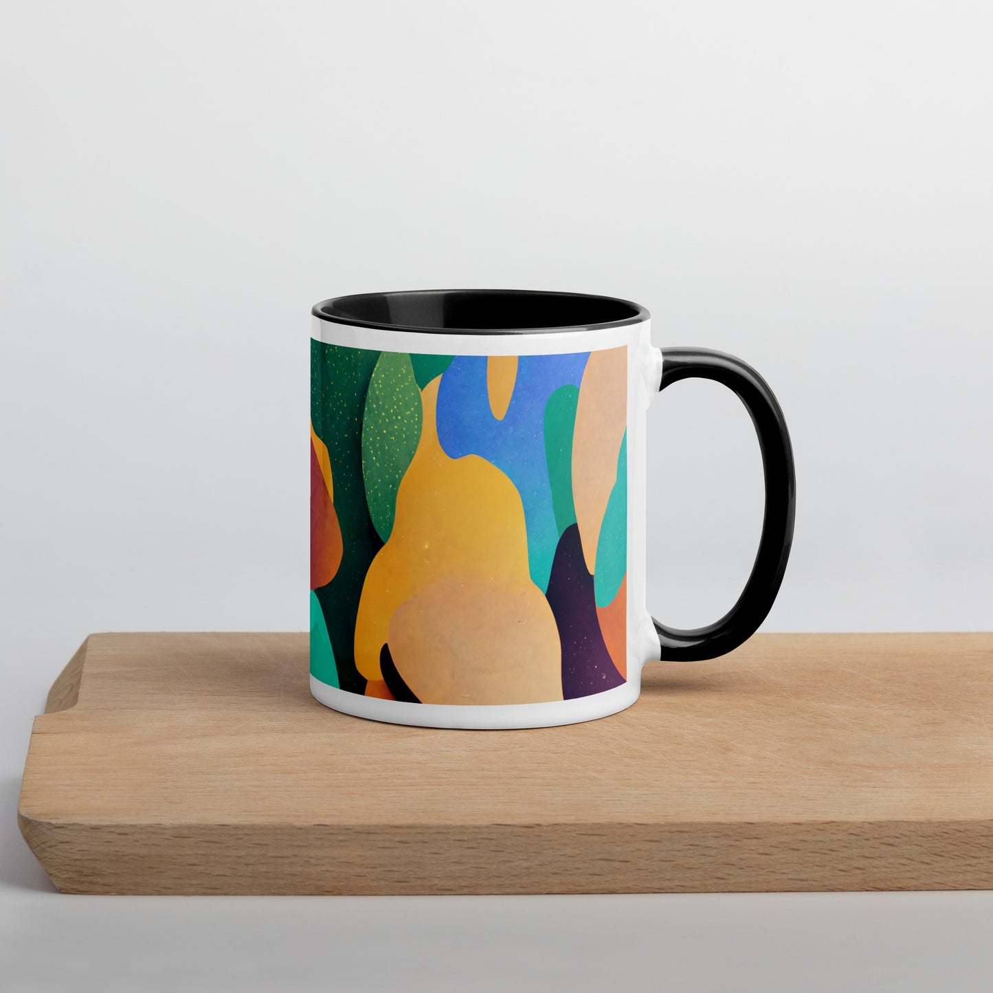 Water Lily Ceramic Mug with Color Inside