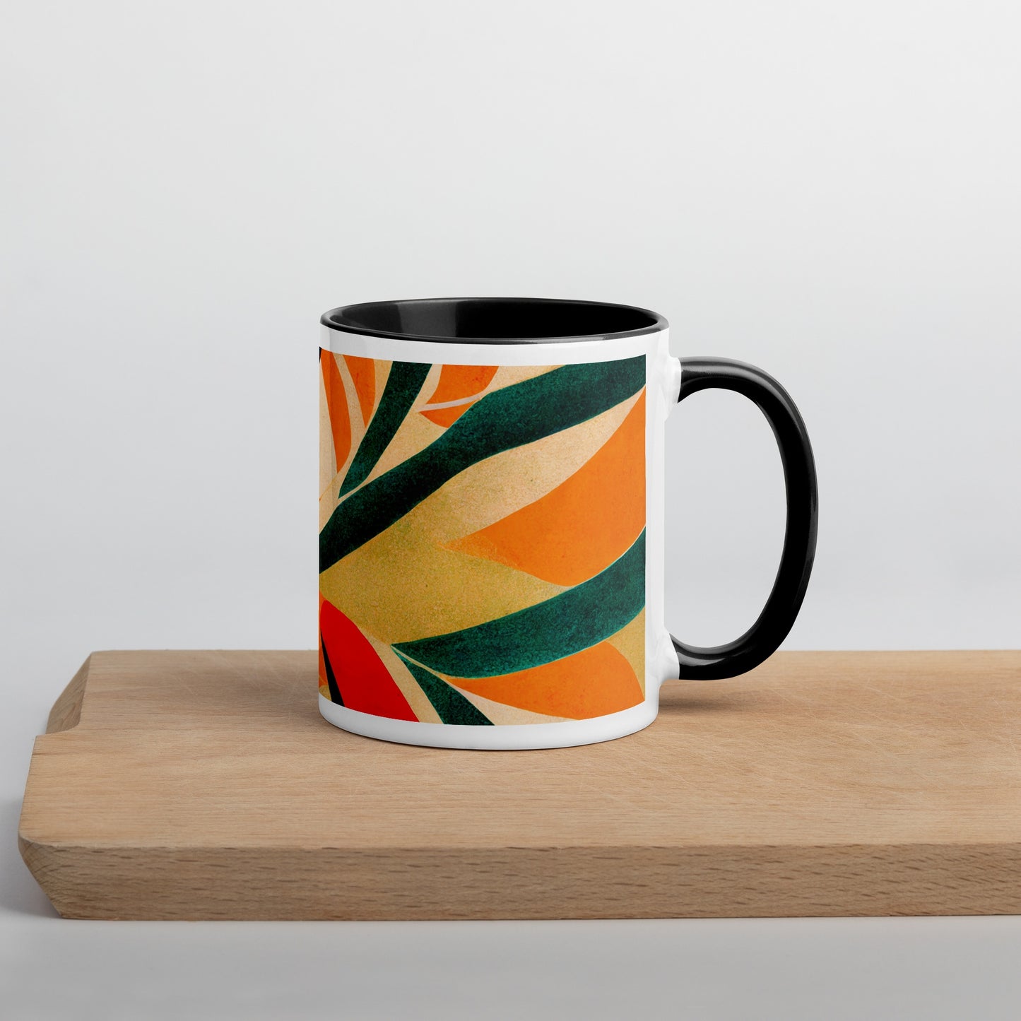 Hot Forest Ceramic Mug with Color Inside