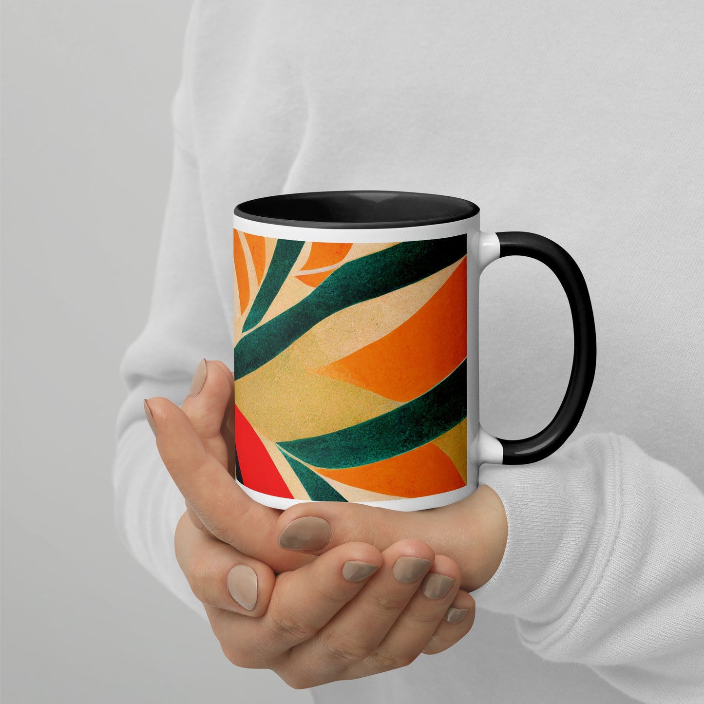 Hot Forest Ceramic Mug with Color Inside