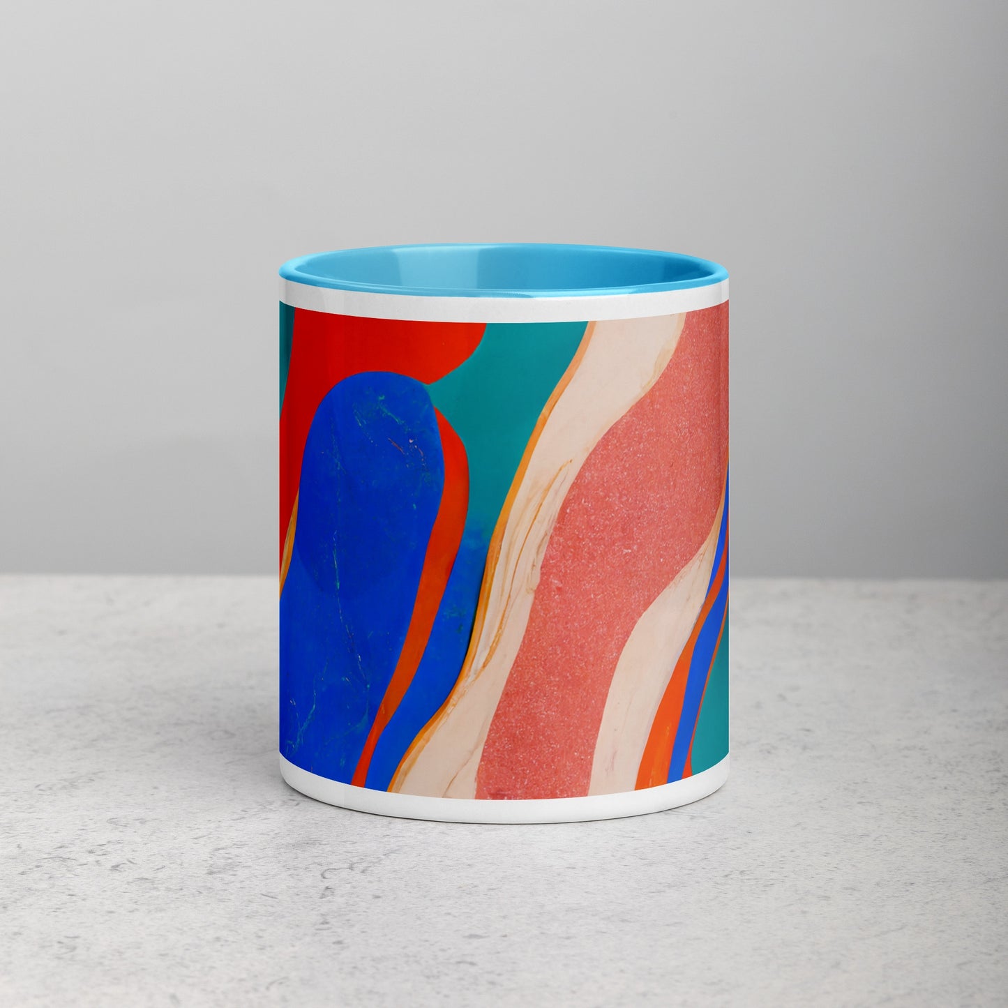Marble Wonder Ceramic Mug with Color Inside