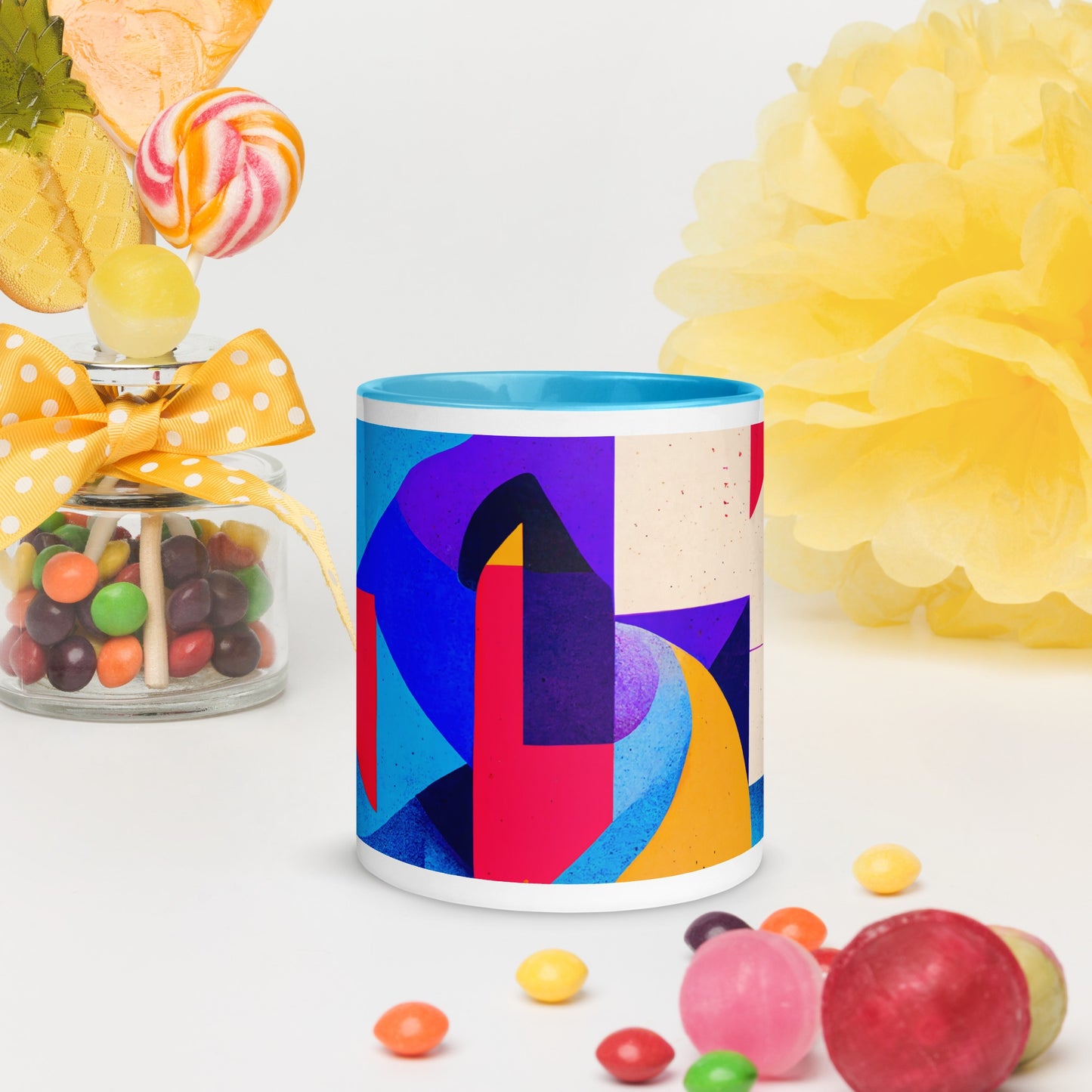 Summer Tide Ceramic Mug with Color Inside