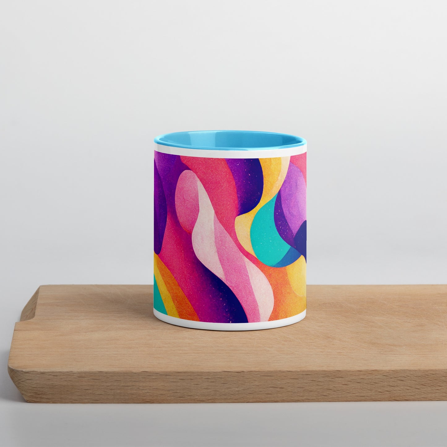Summer Waves Ceramic Mug with Color Inside