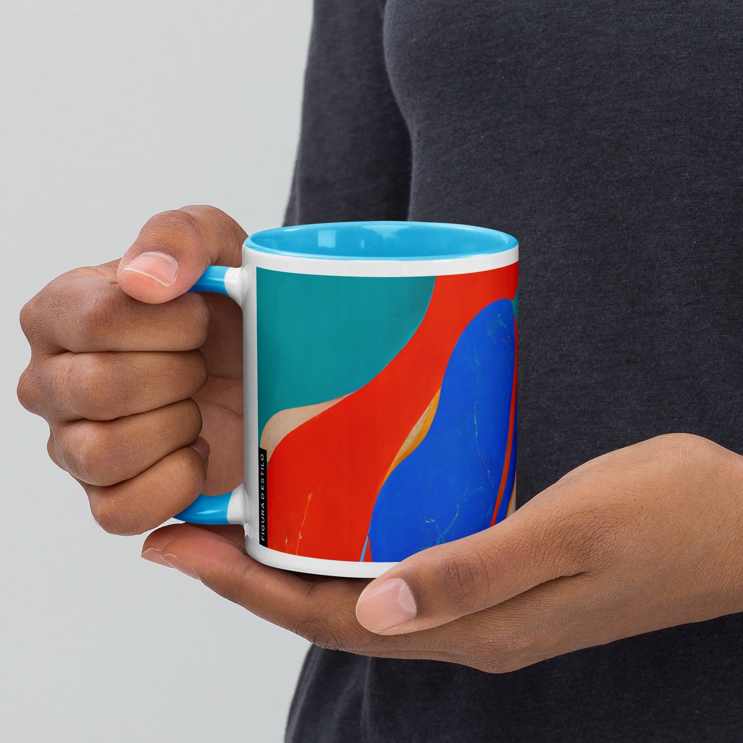 Marble Wonder Ceramic Mug with Color Inside