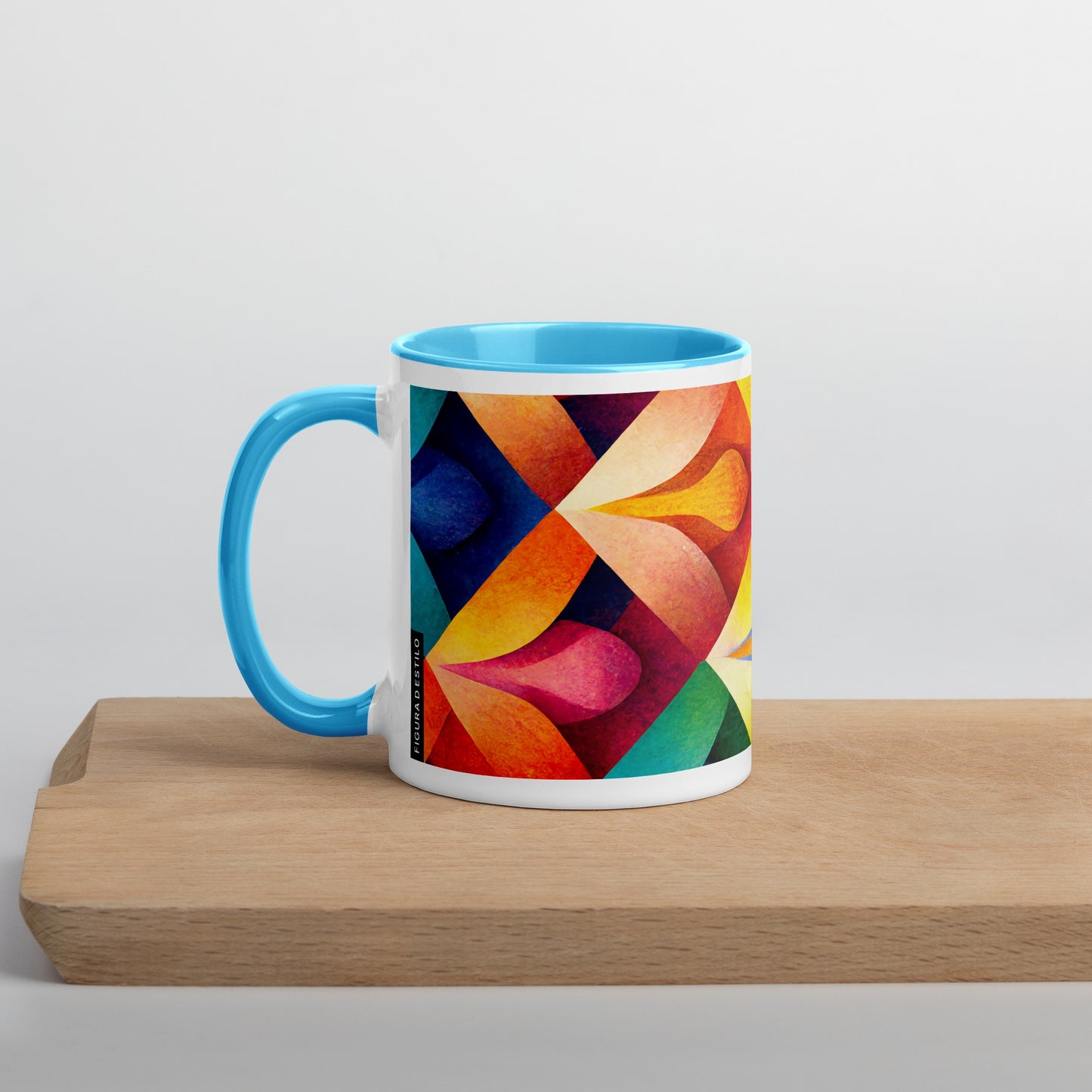 Petals Ceramic Mug with Color Inside