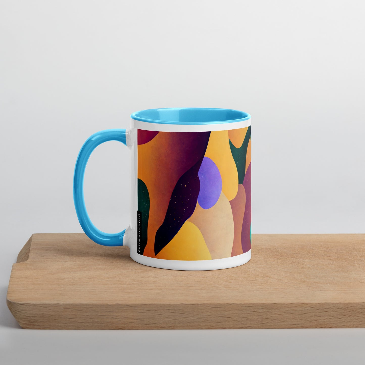 Water Lily Ceramic Mug with Color Inside