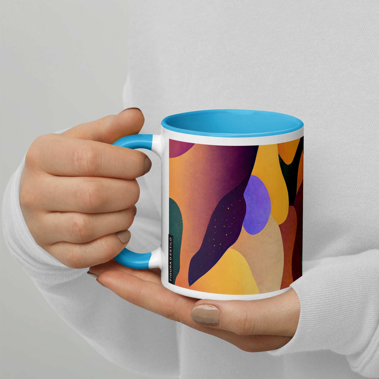 Water Lily Ceramic Mug with Color Inside