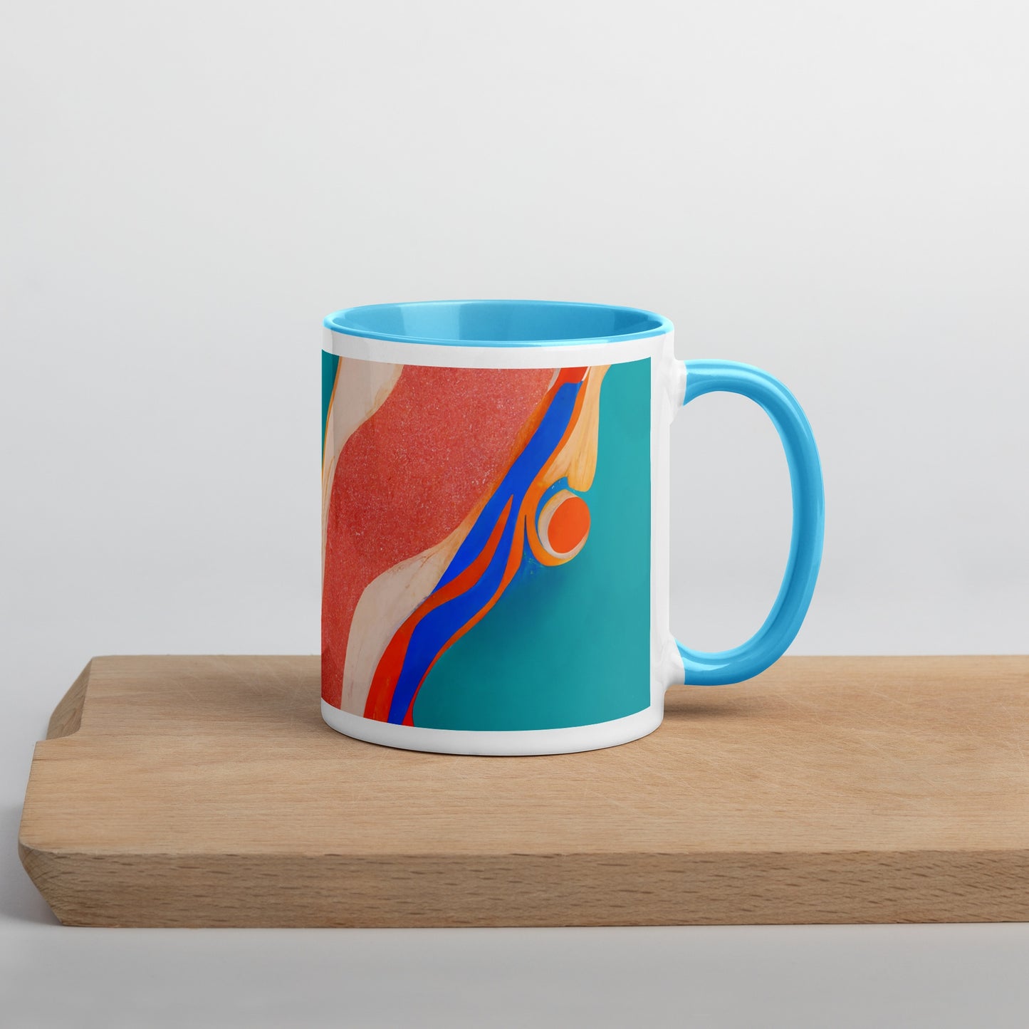 Marble Wonder Ceramic Mug with Color Inside