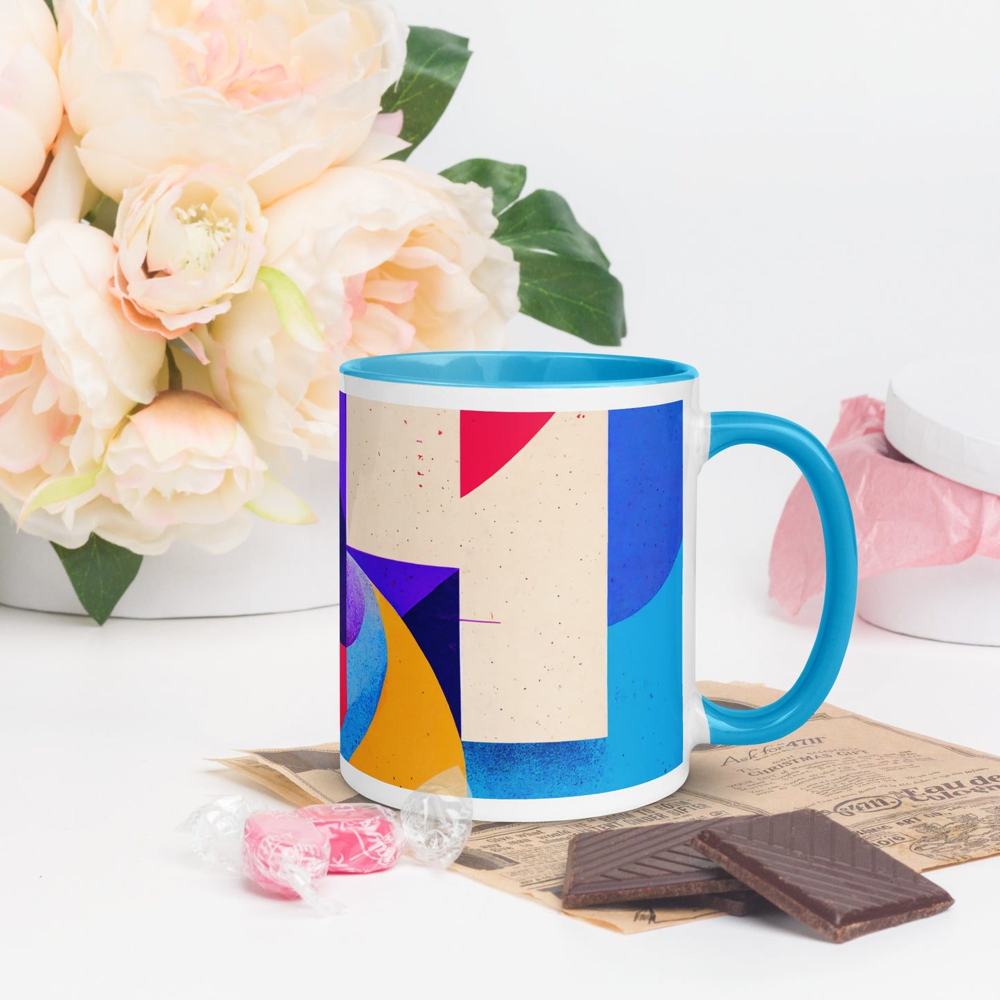 Summer Tide Ceramic Mug with Color Inside