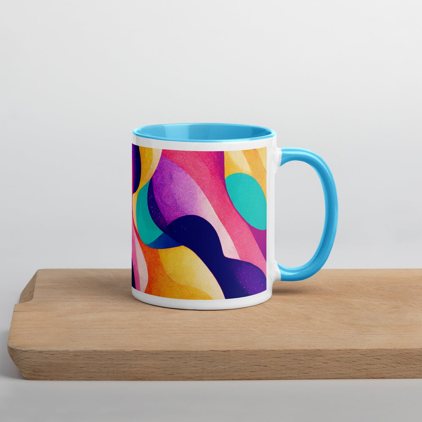 Summer Waves Ceramic Mug with Color Inside