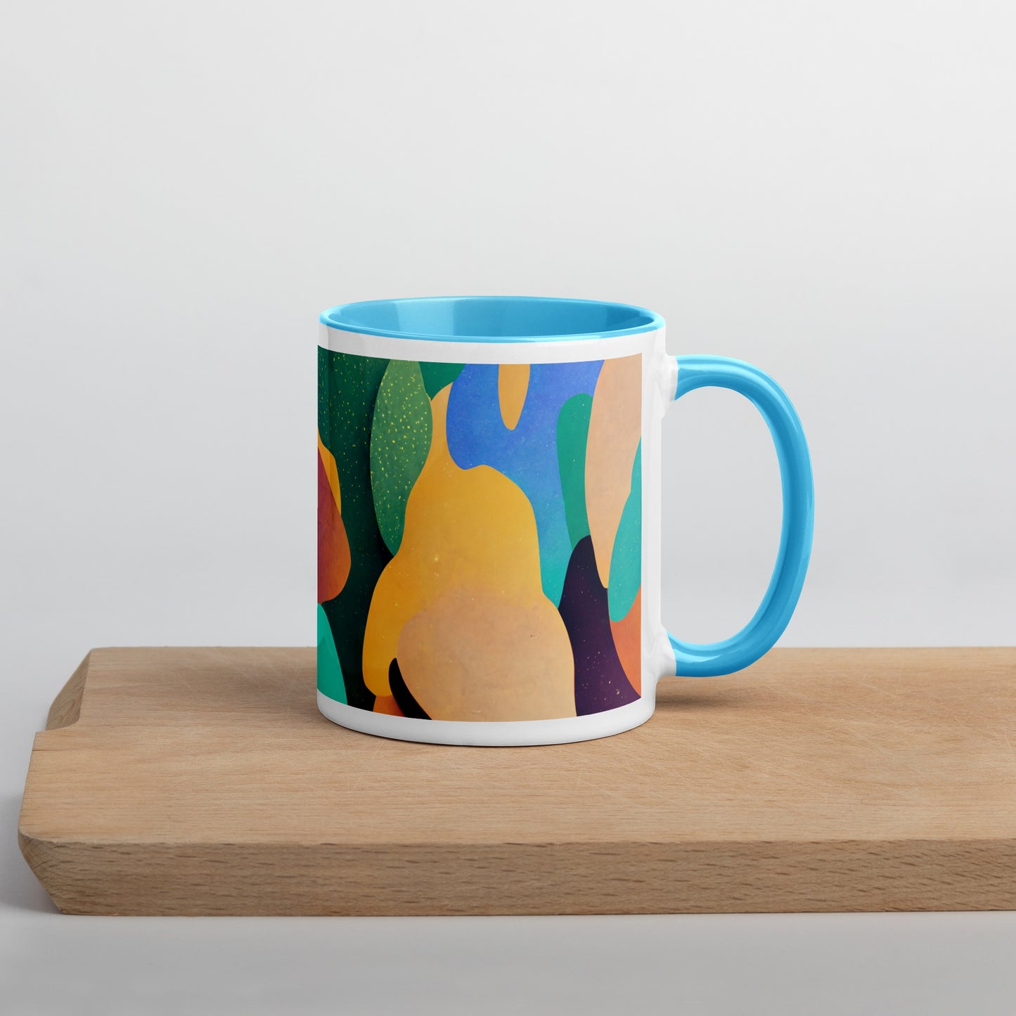Water Lily Ceramic Mug with Color Inside