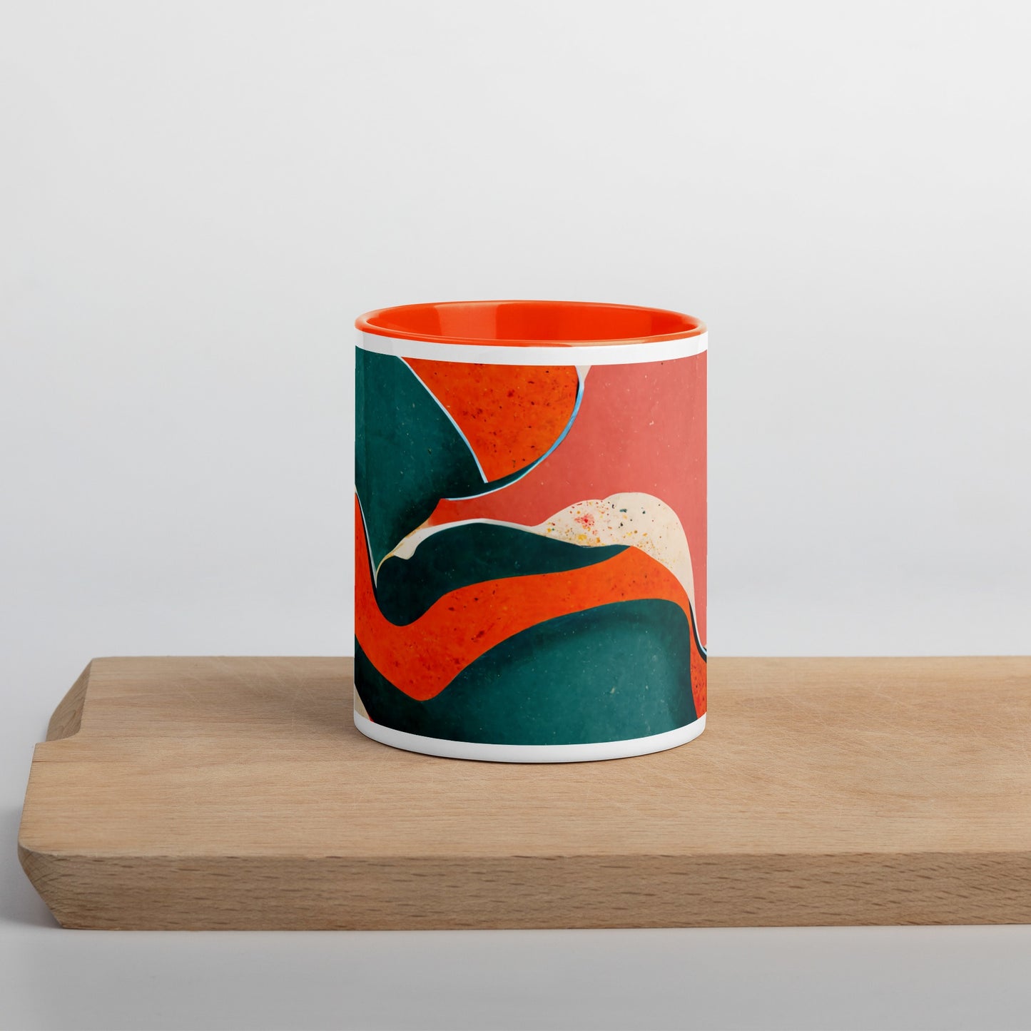 Gold Amber Ceramic Mug with Color Inside