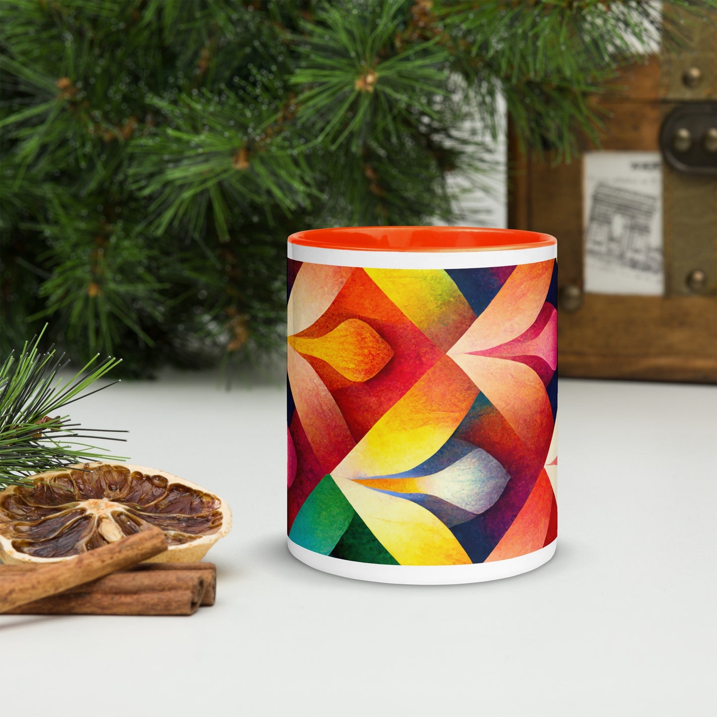 Petals Ceramic Mug with Color Inside