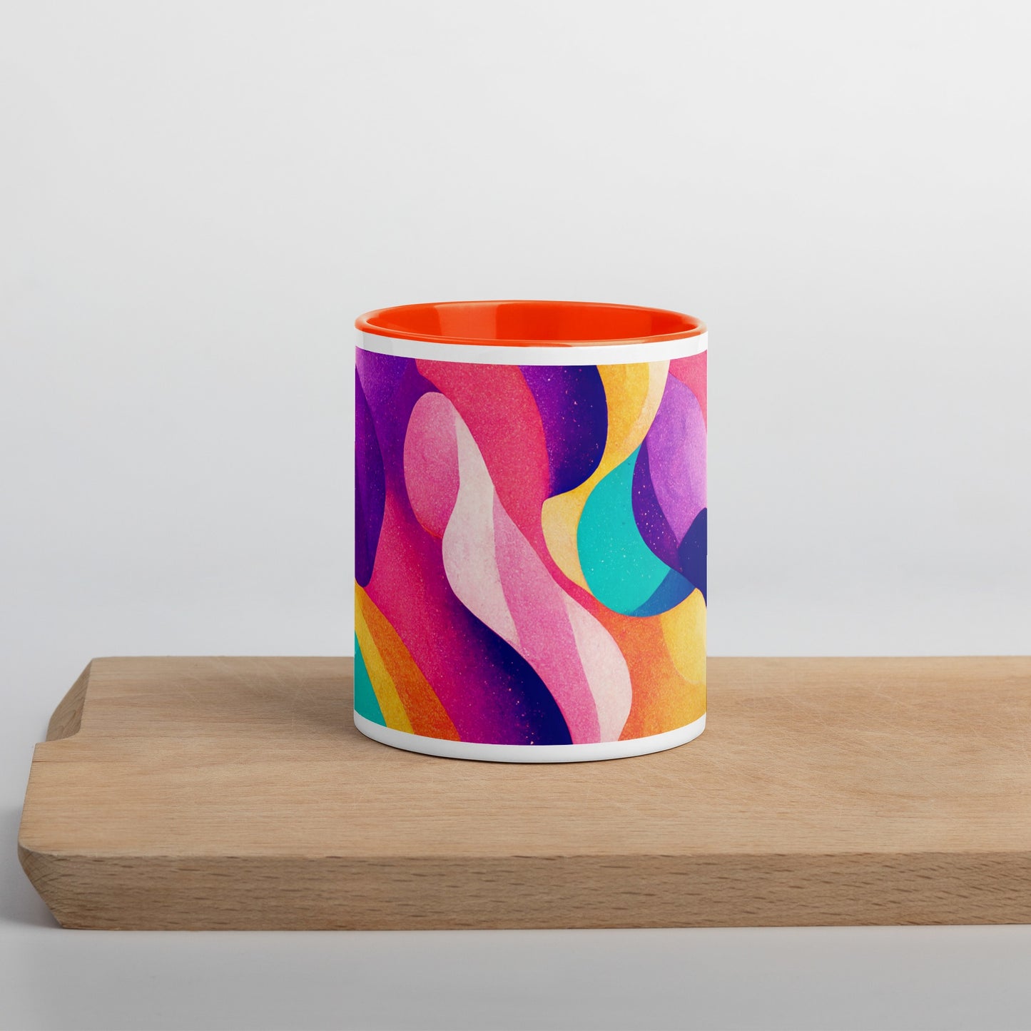 Summer Waves Ceramic Mug with Color Inside