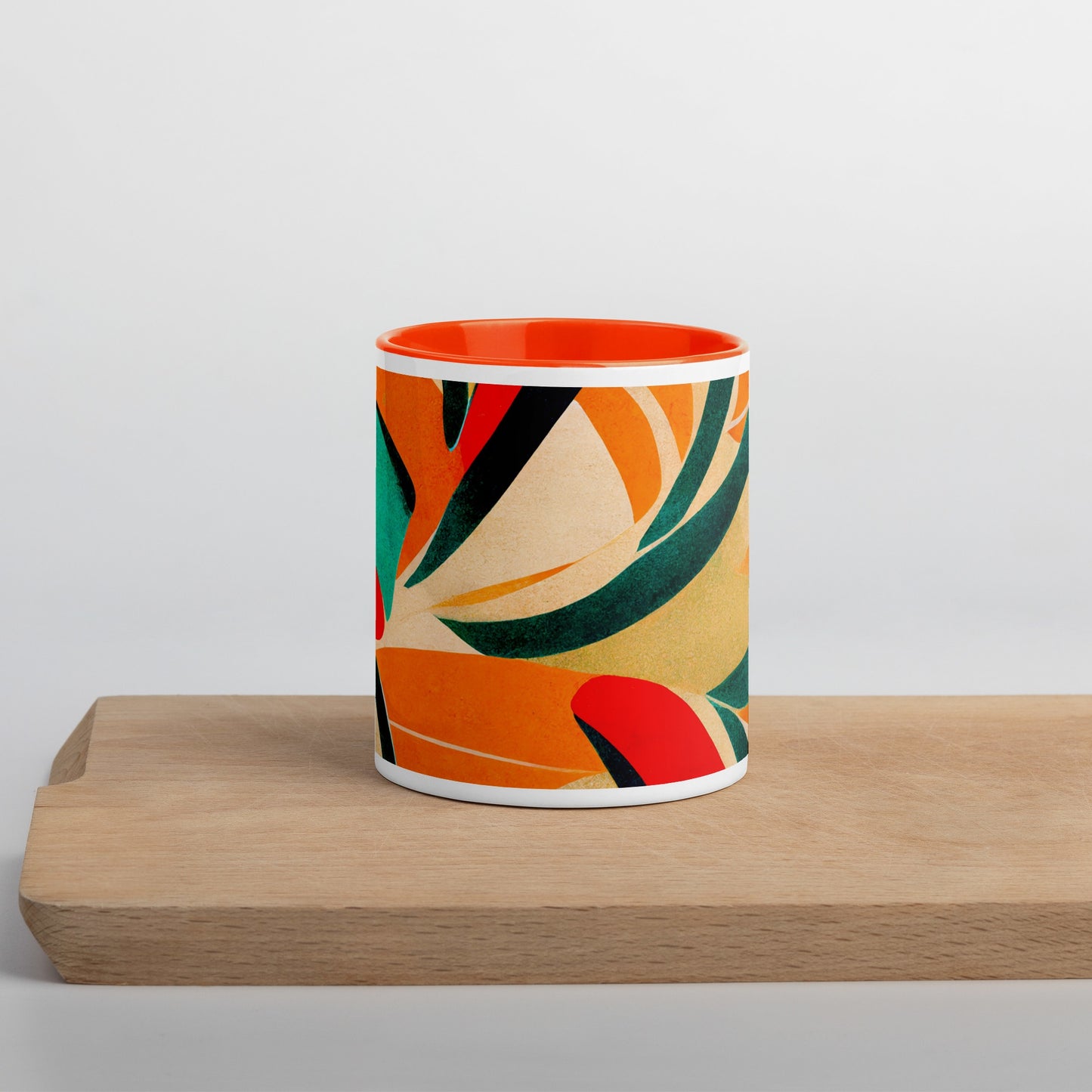 Hot Forest Ceramic Mug with Color Inside