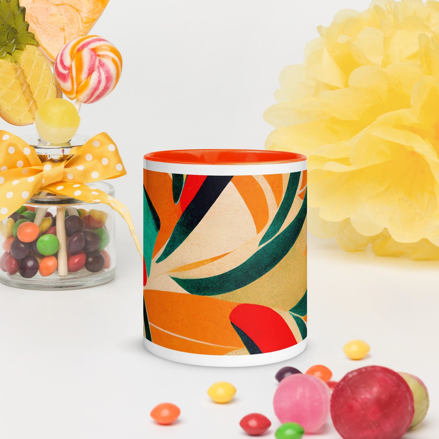 Hot Forest Ceramic Mug with Color Inside