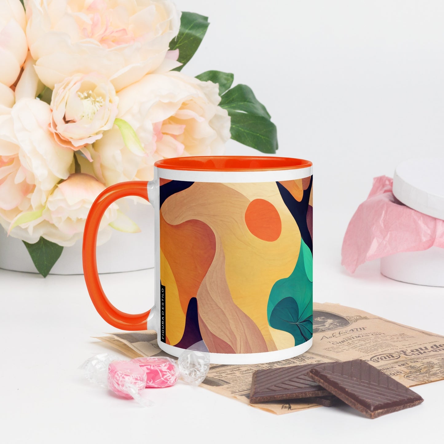 Cocktail Ceramic Mug with Color Inside