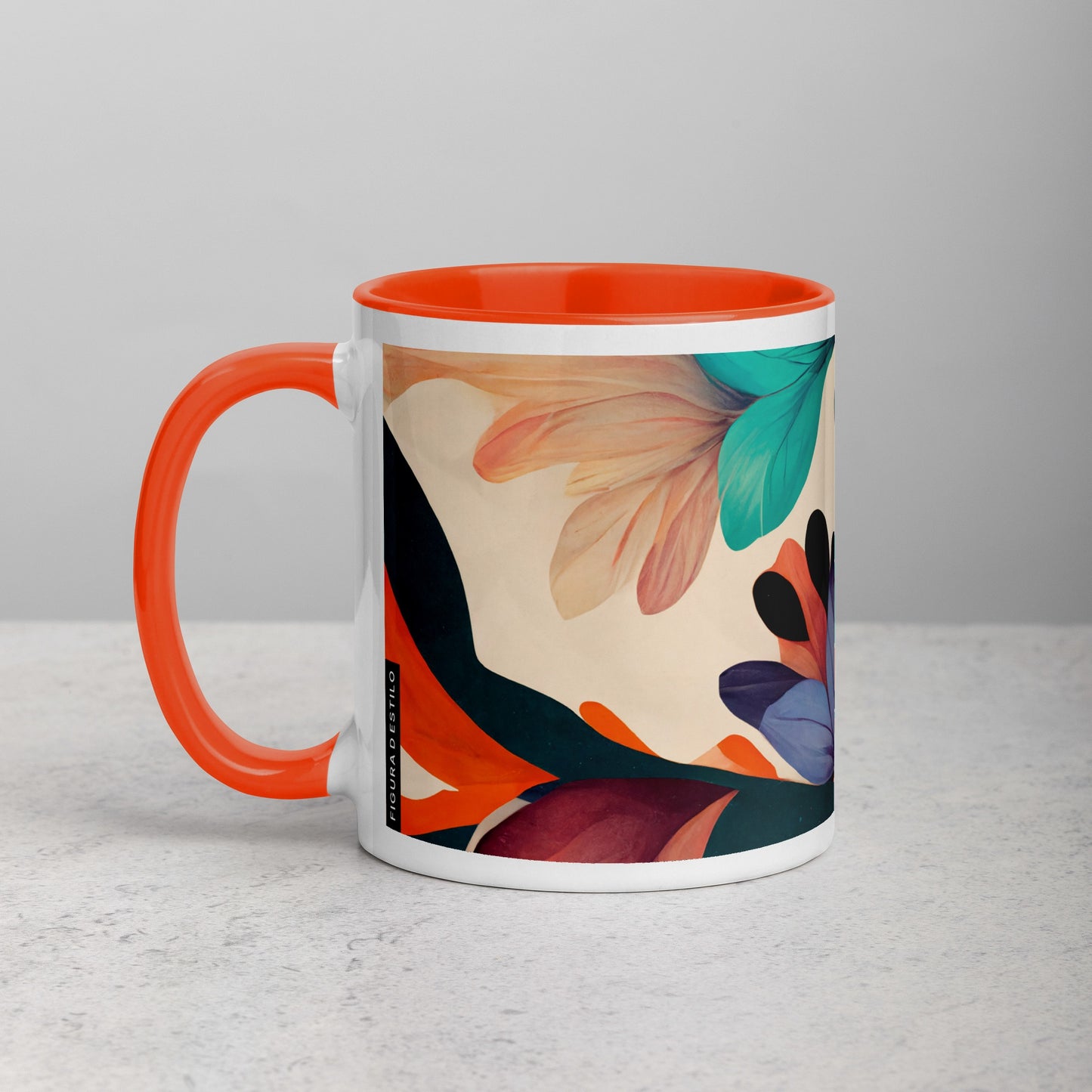 Magic Garden Ceramic Mug with Color Inside