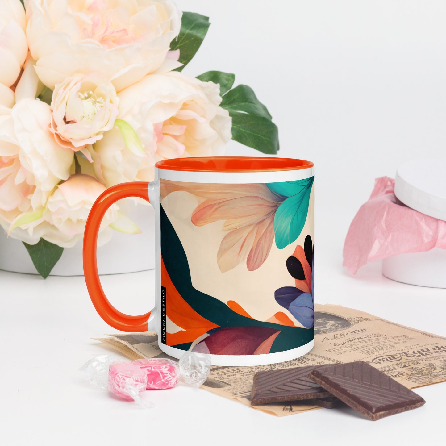 Magic Garden Ceramic Mug with Color Inside