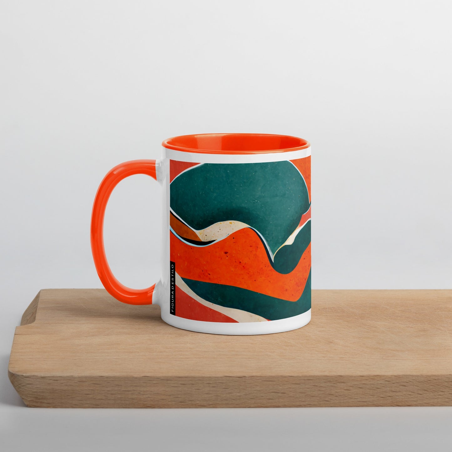 Gold Amber Ceramic Mug with Color Inside