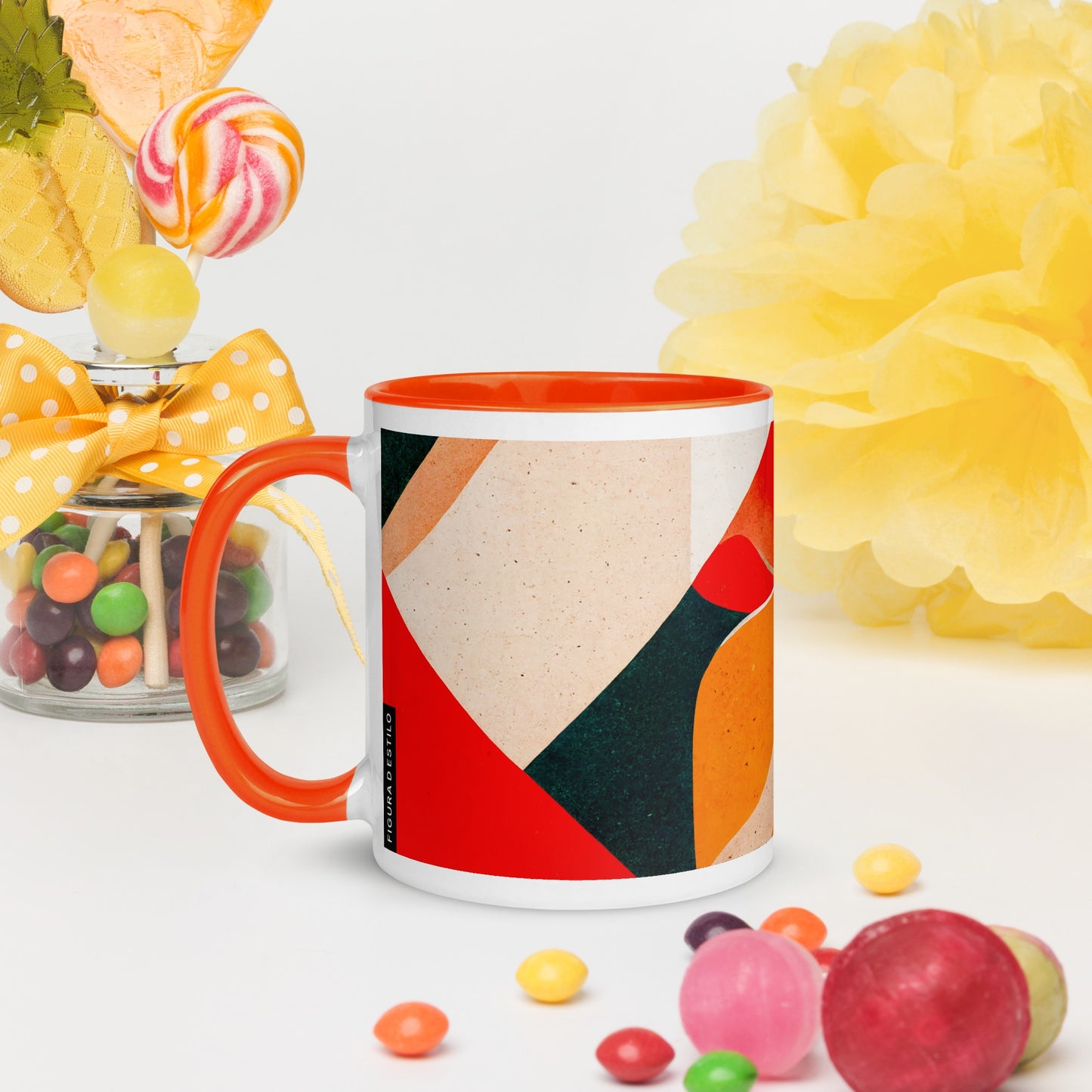 Jelly Bread Ceramic Mug with Color Inside