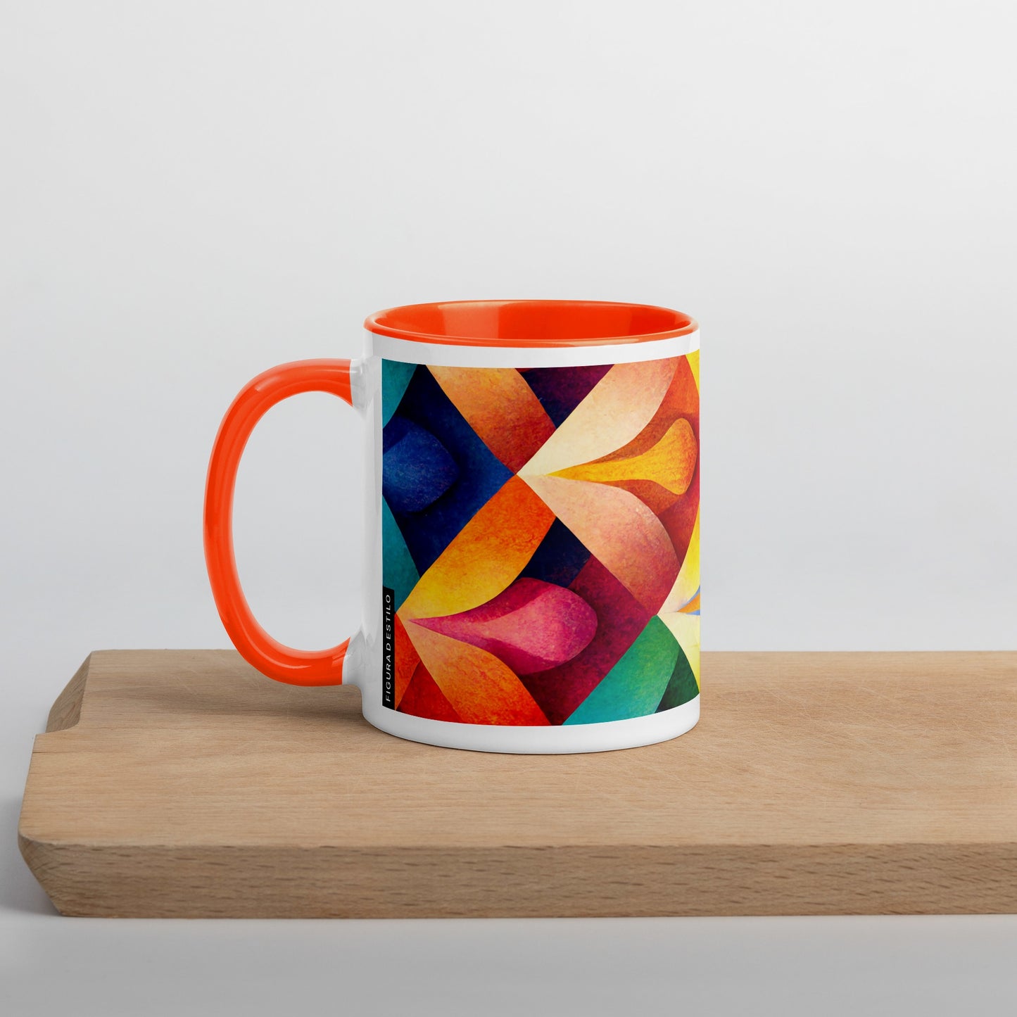 Petals Ceramic Mug with Color Inside