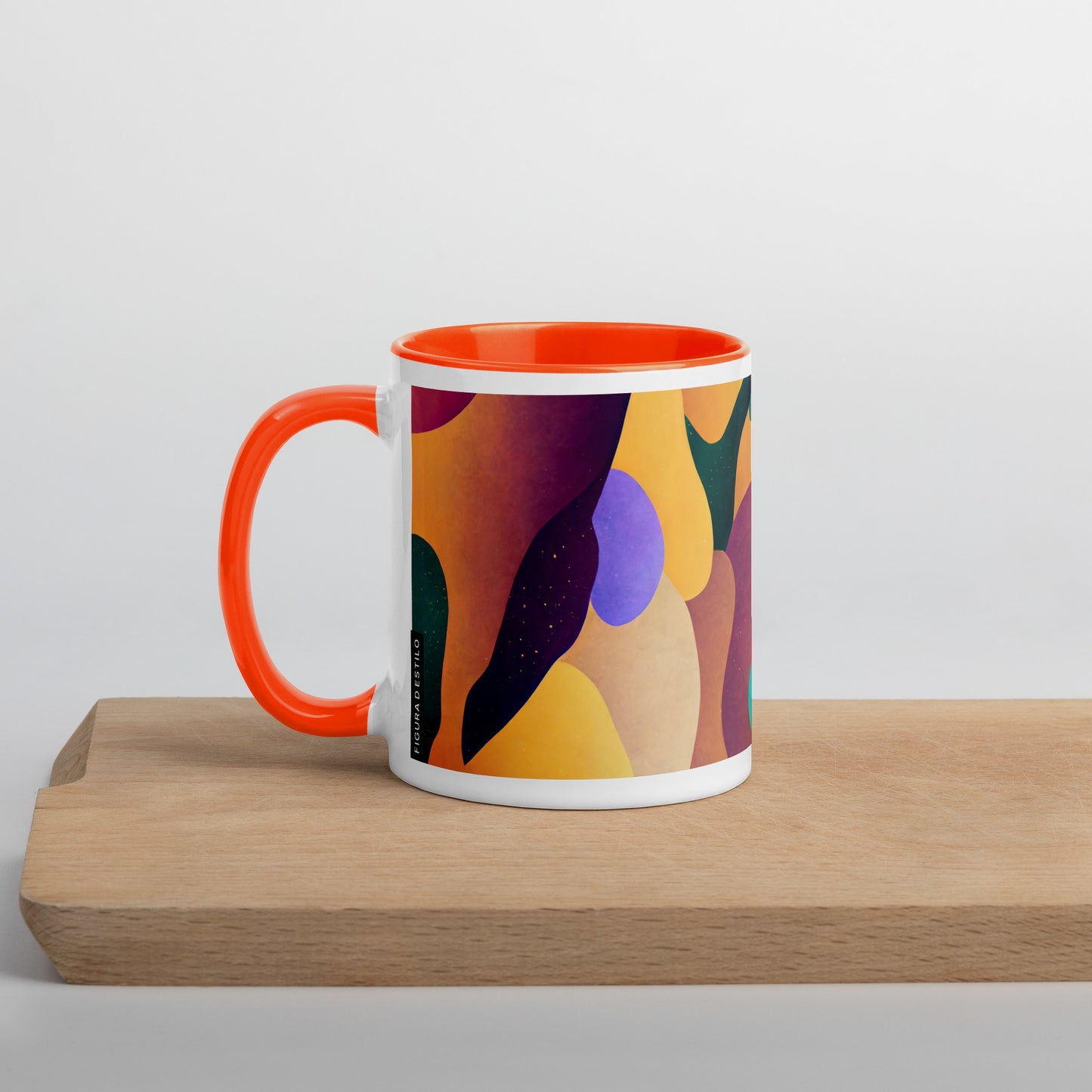 Water Lily Ceramic Mug with Color Inside