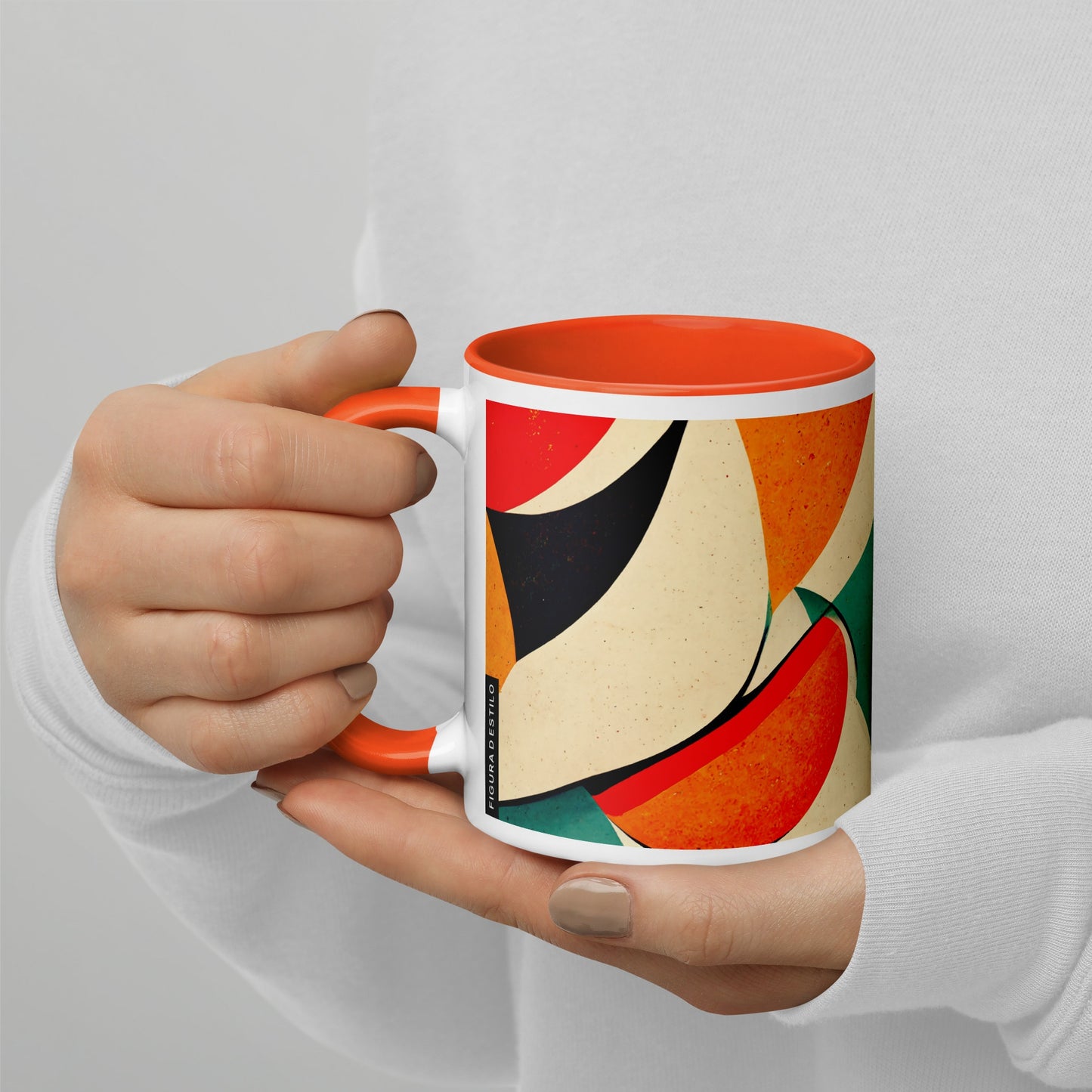 Water Loaf Ceramic Mug with Color Inside