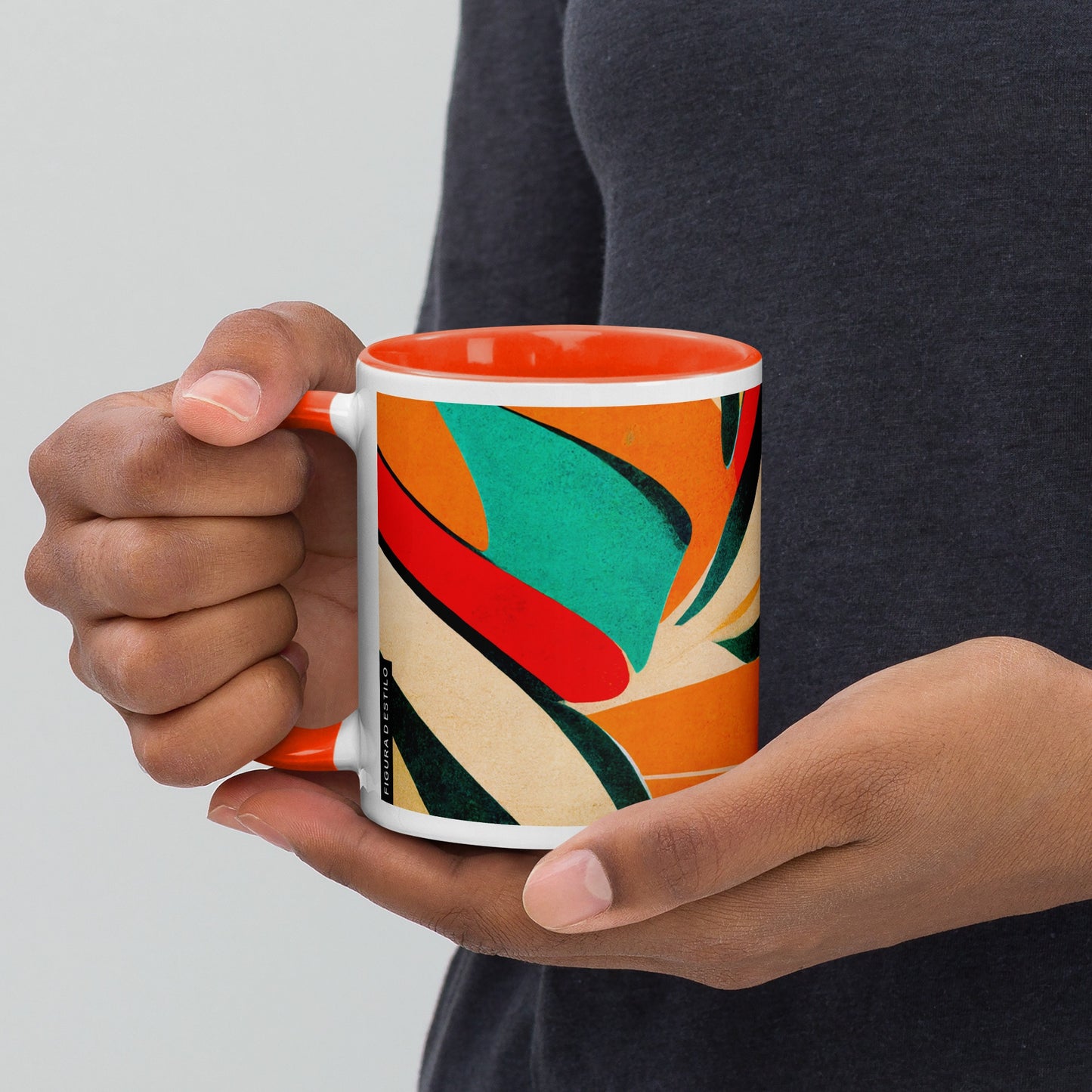 Hot Forest Ceramic Mug with Color Inside