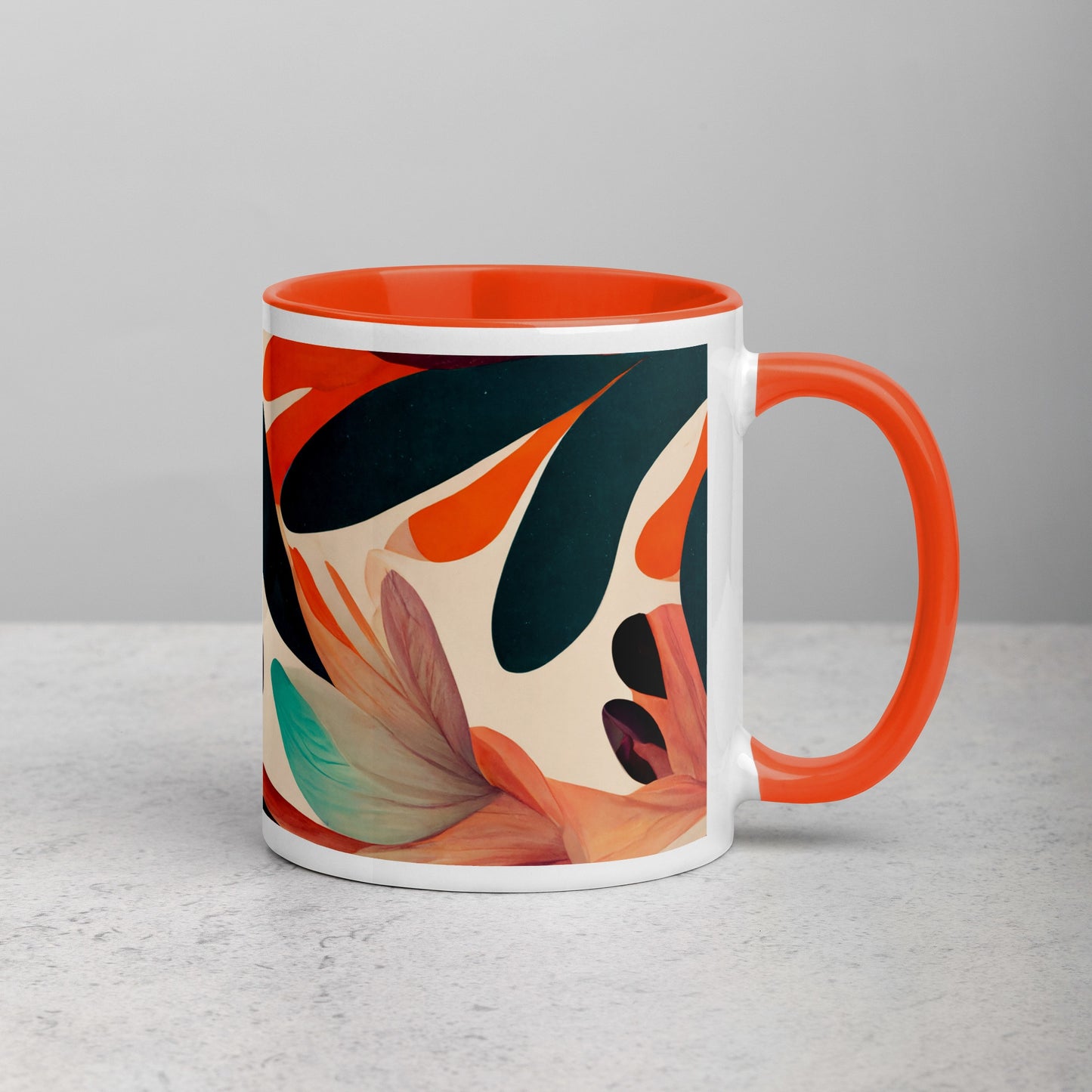 Magic Garden Ceramic Mug with Color Inside