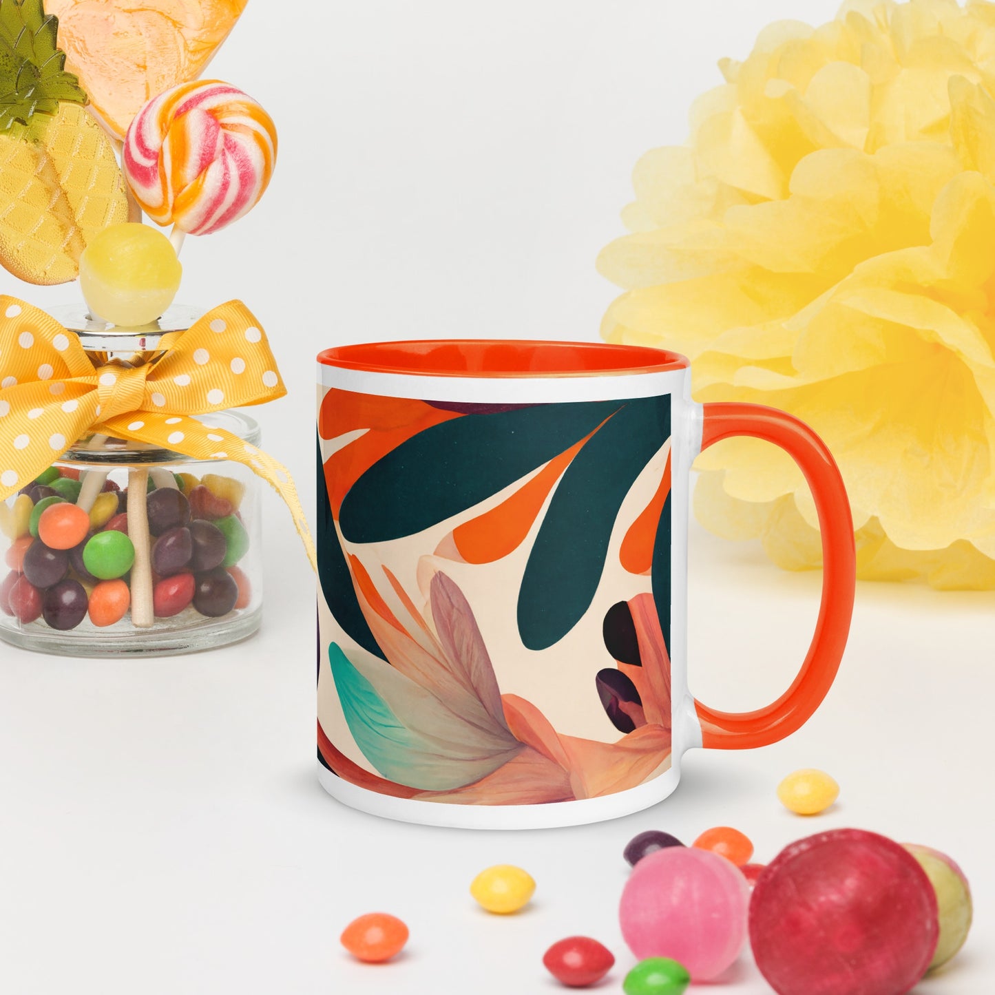 Magic Garden Ceramic Mug with Color Inside