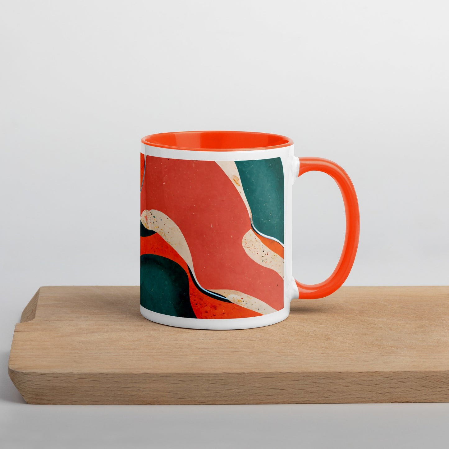 Gold Amber Ceramic Mug with Color Inside