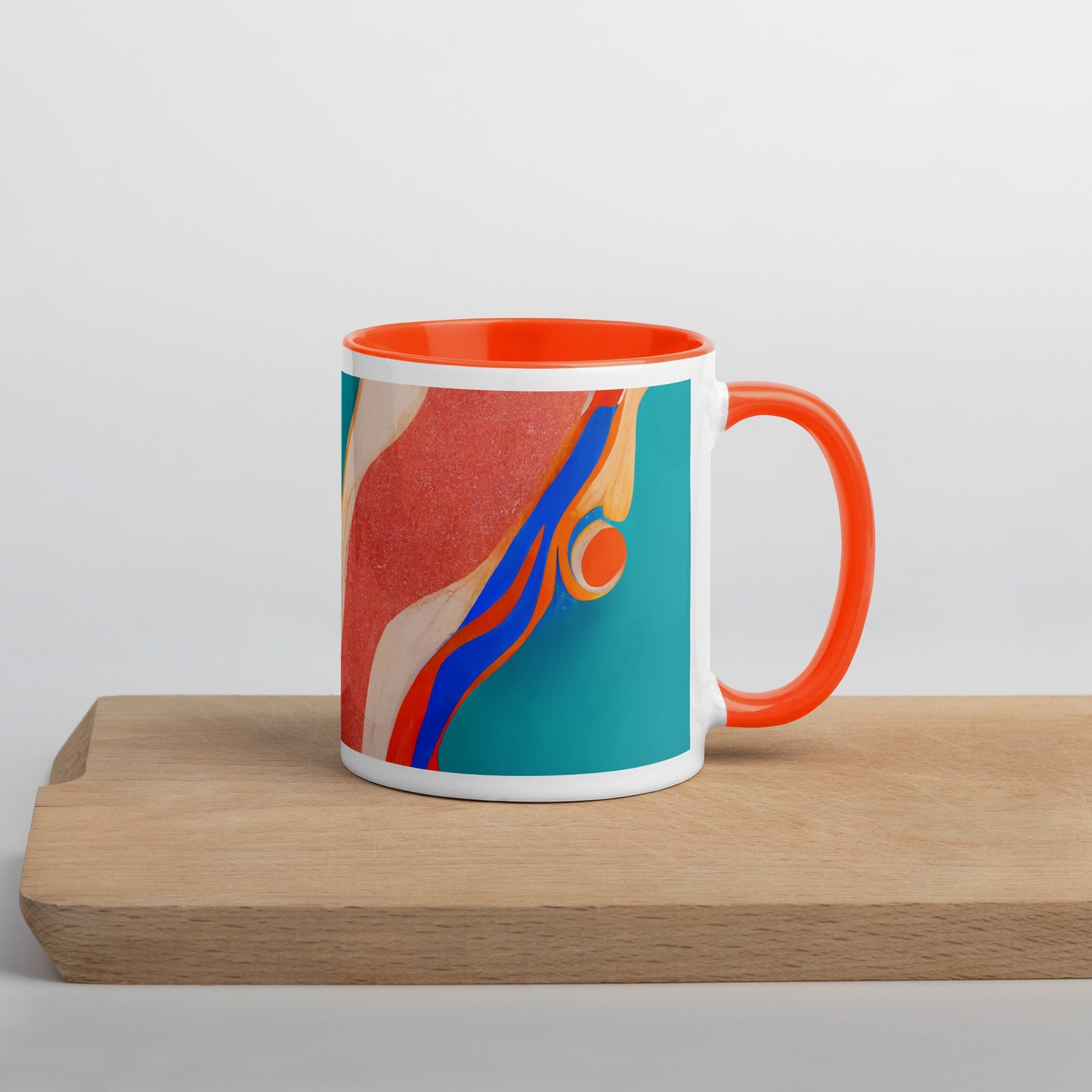 Marble Wonder Ceramic Mug with Color Inside