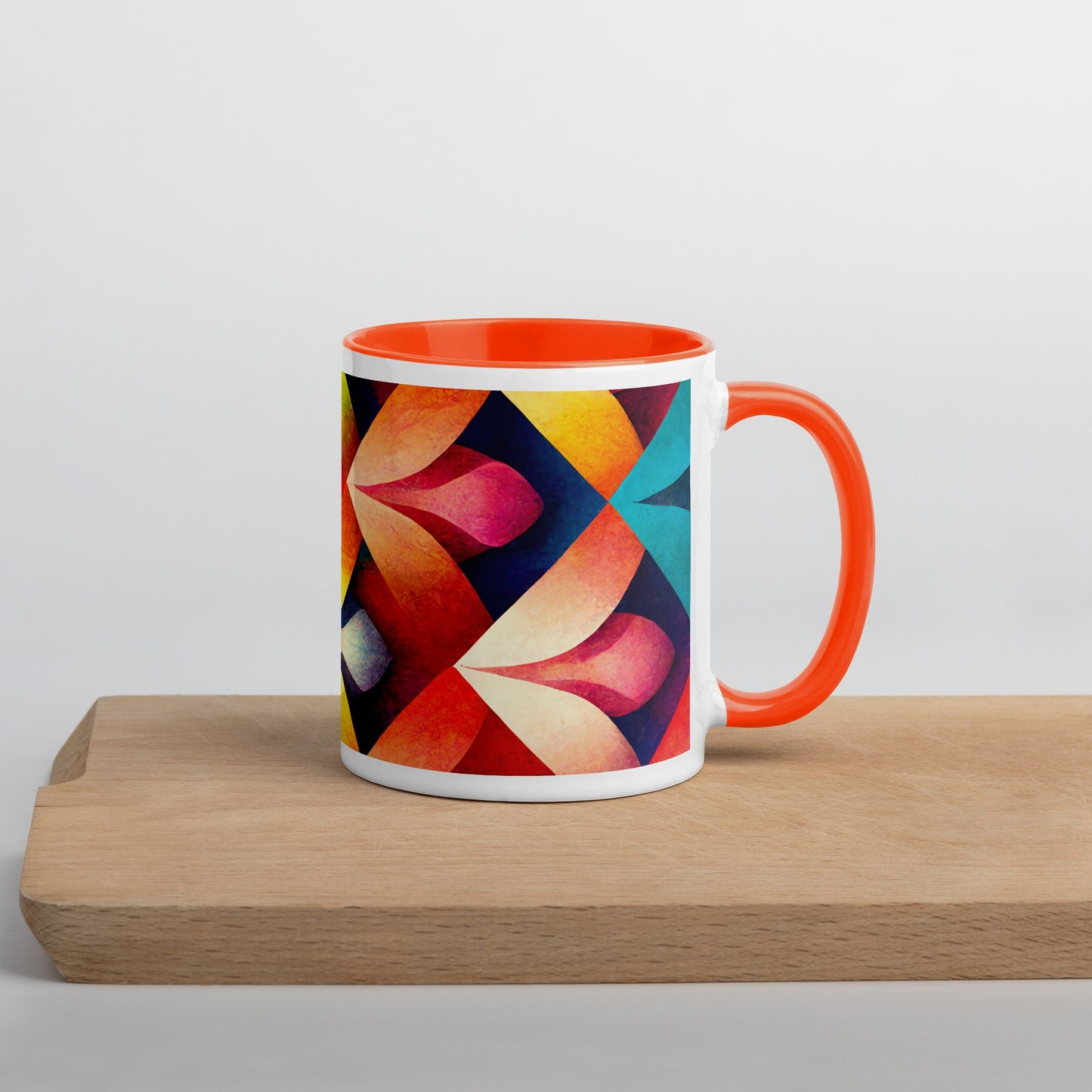 Petals Ceramic Mug with Color Inside