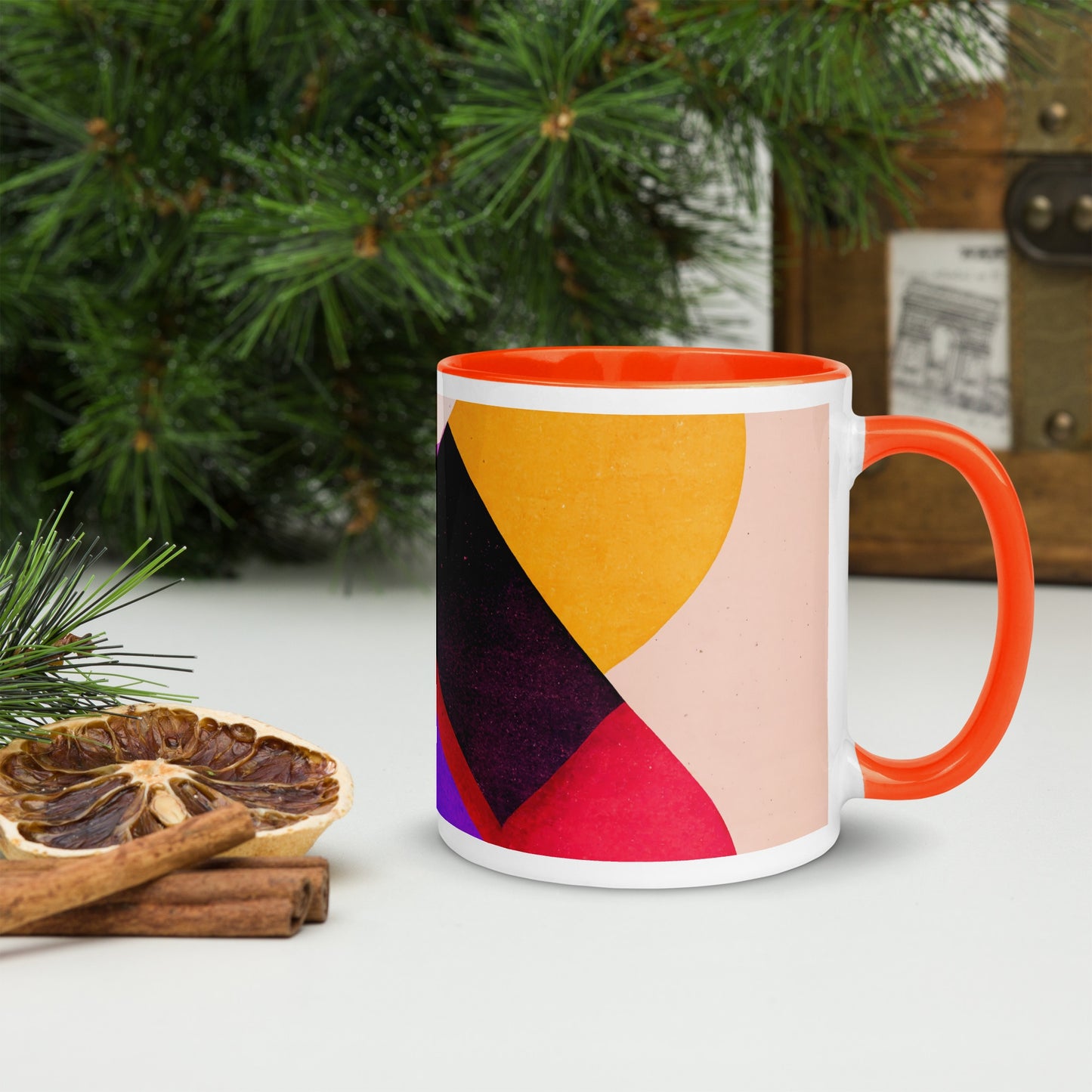 Rising Sun Ceramic Mug with Color Inside