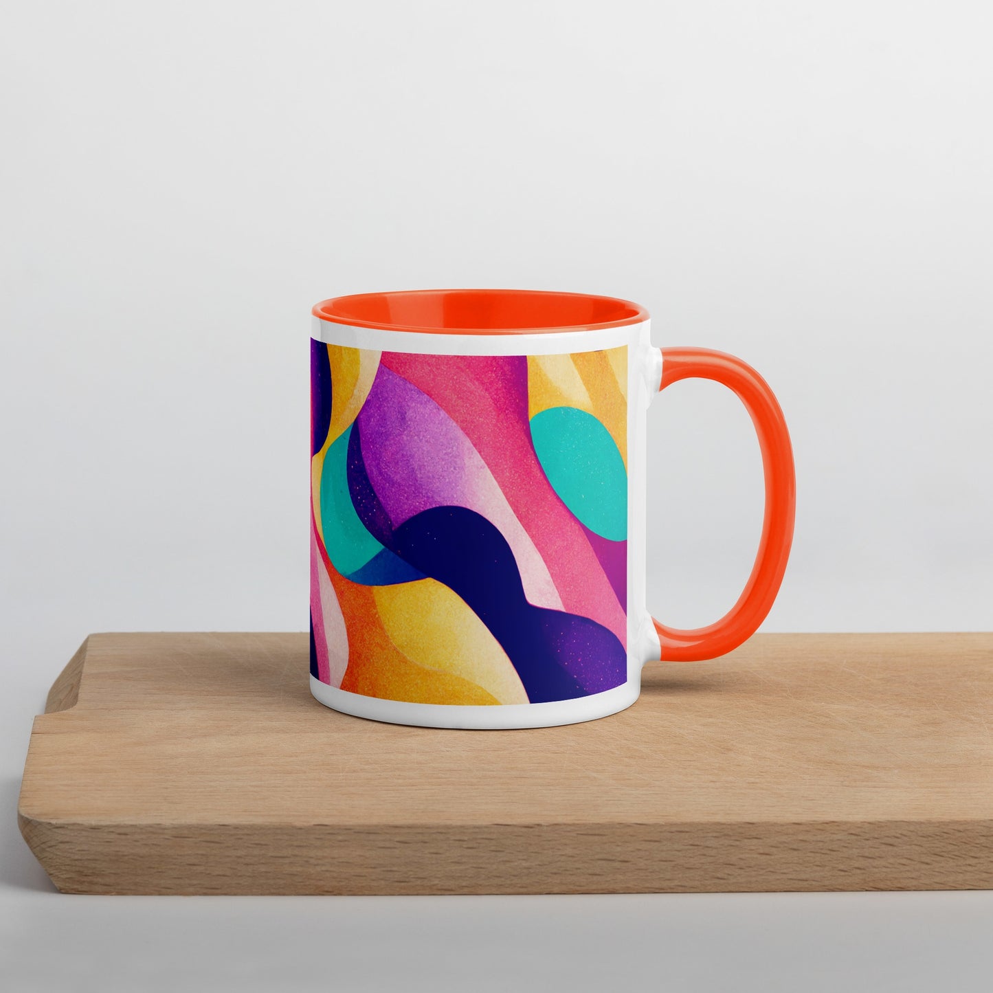 Summer Waves Ceramic Mug with Color Inside