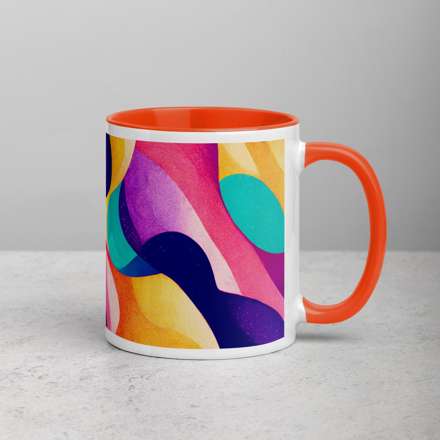 Summer Waves Ceramic Mug with Color Inside