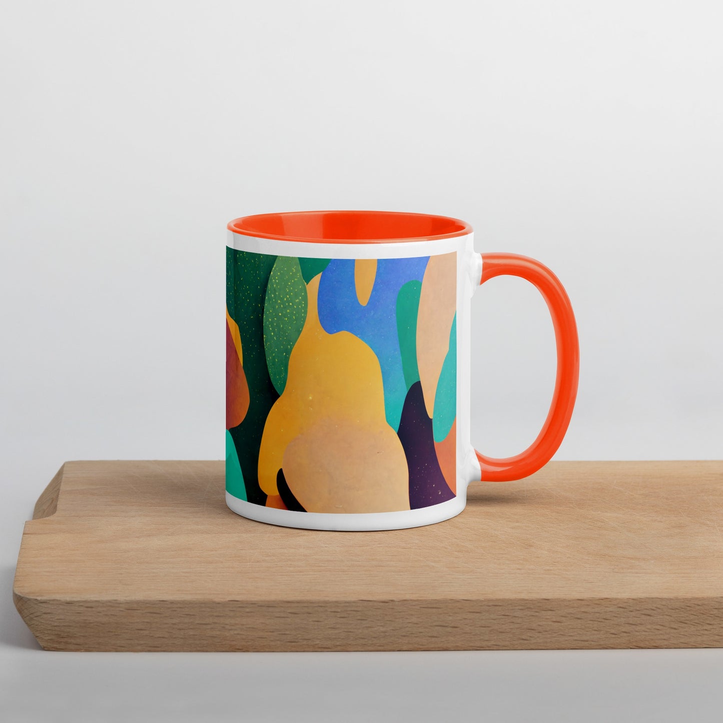 Water Lily Ceramic Mug with Color Inside