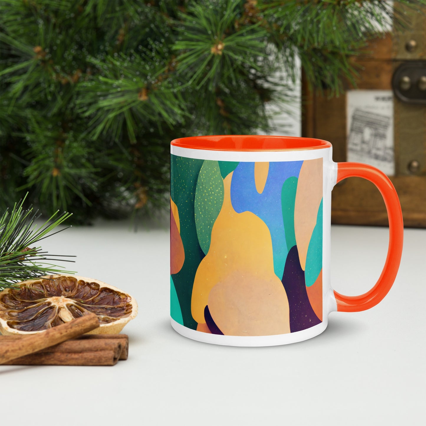 Water Lily Ceramic Mug with Color Inside