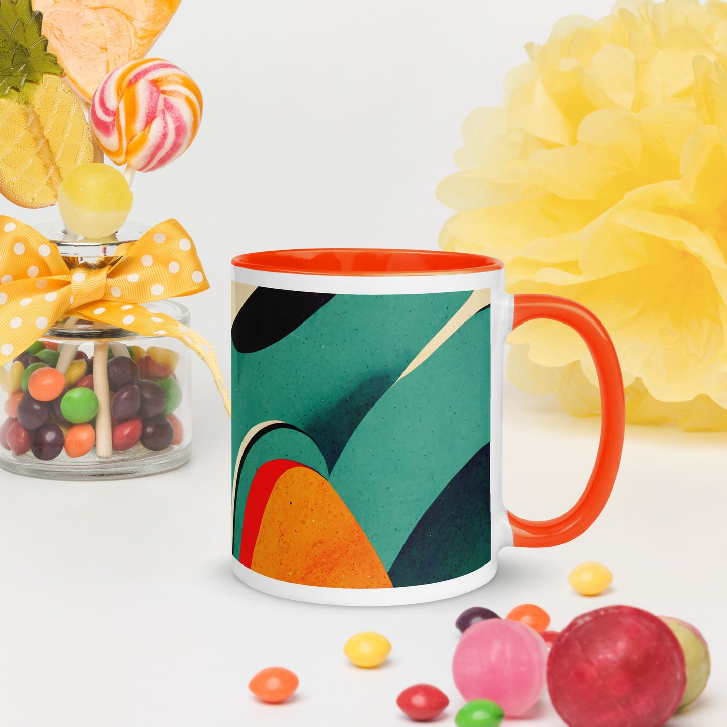 Water Loaf Ceramic Mug with Color Inside