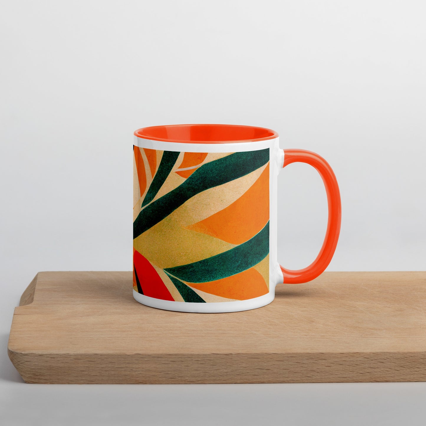 Hot Forest Ceramic Mug with Color Inside