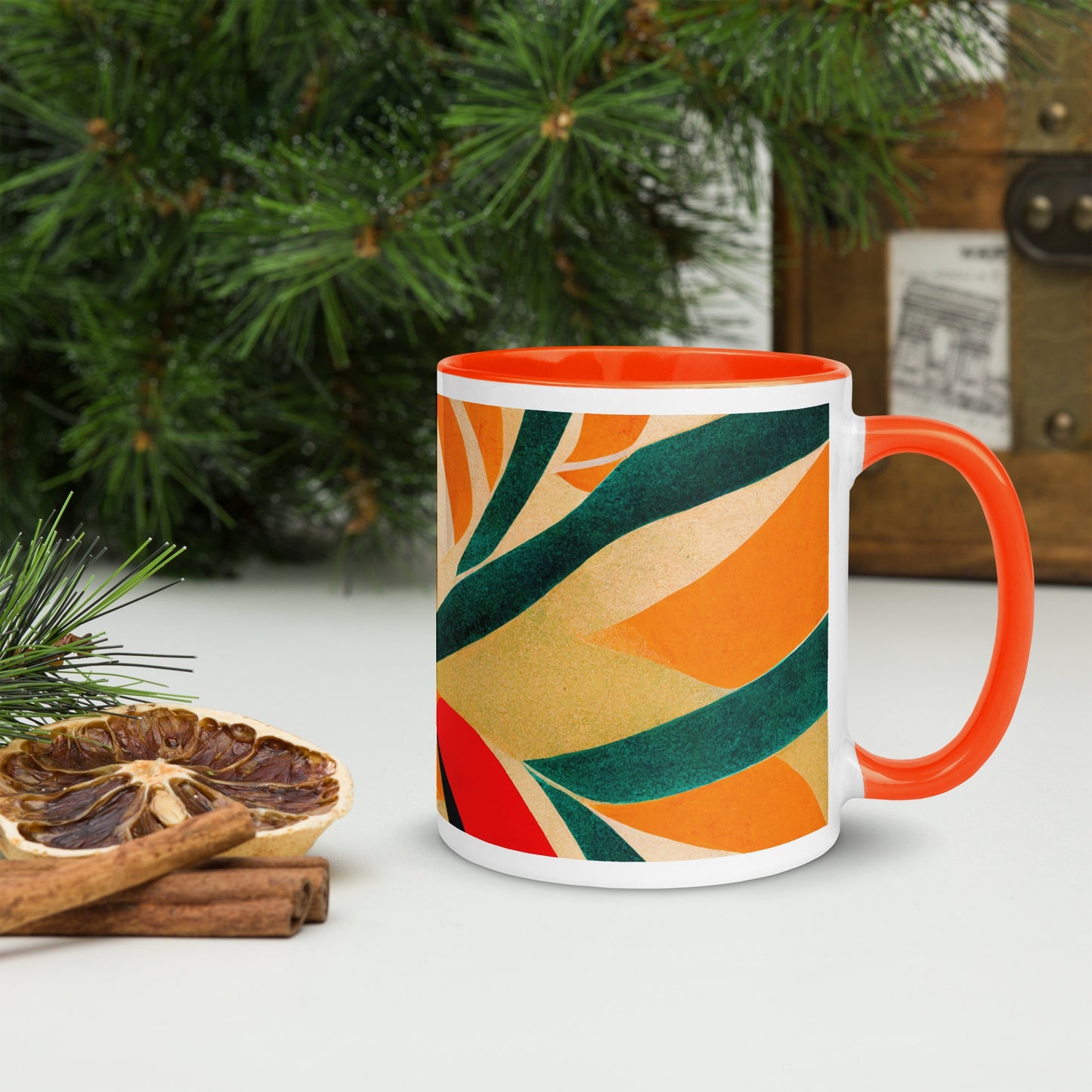 Hot Forest Ceramic Mug with Color Inside