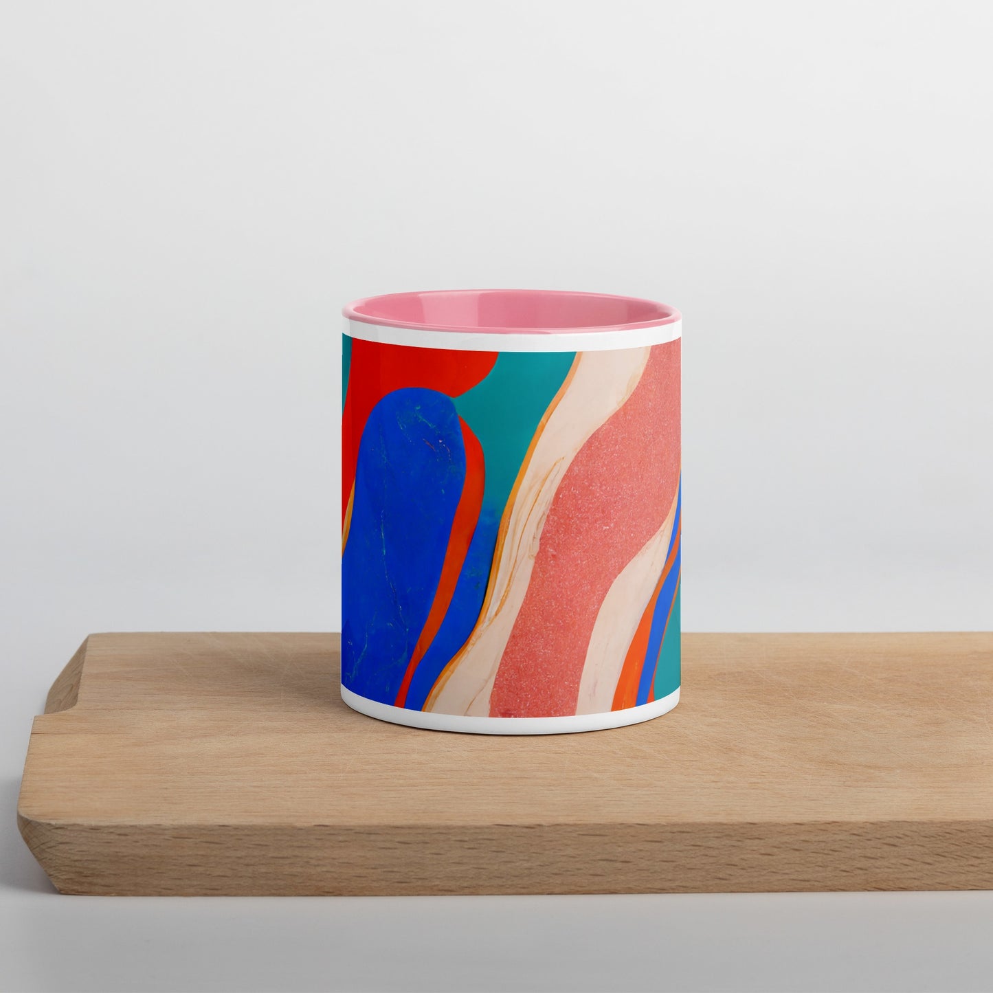 Marble Wonder Ceramic Mug with Color Inside