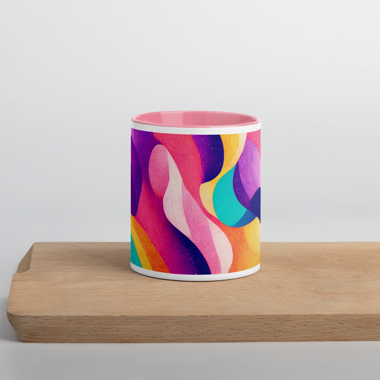 Summer Waves Ceramic Mug with Color Inside