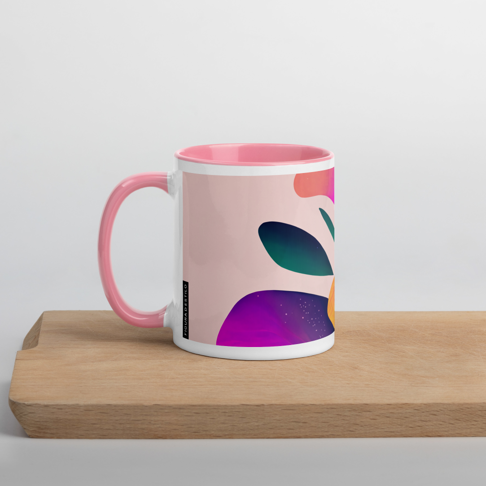 Zinnia Ceramic Mug with Color Inside